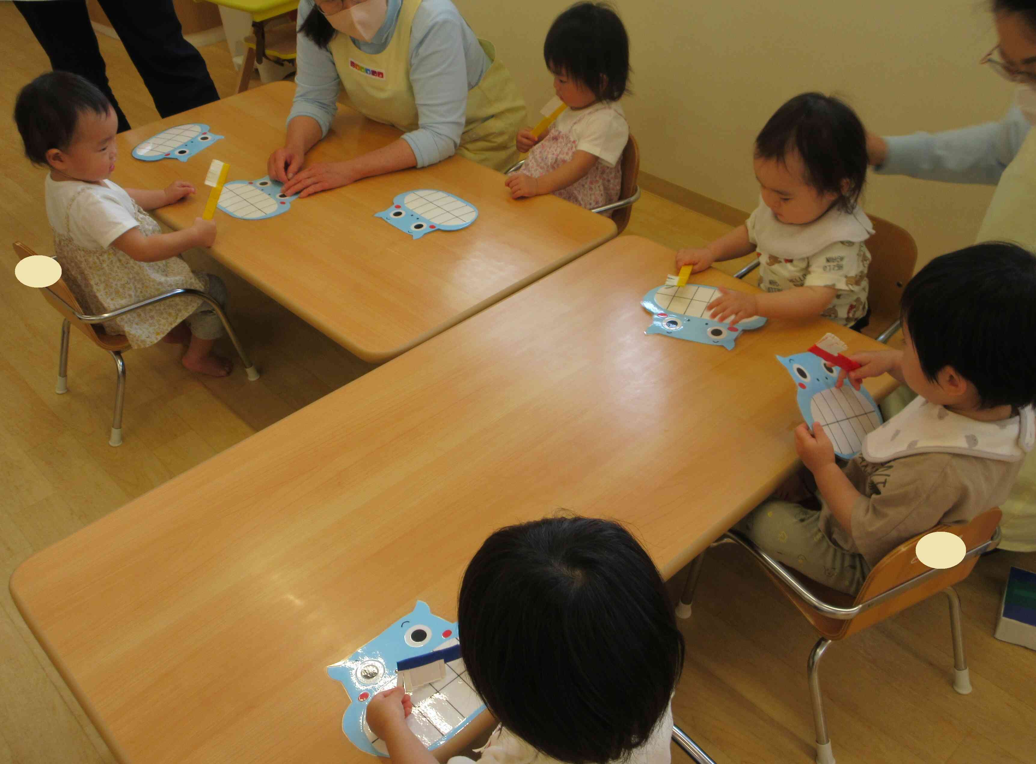 歯磨き練習をしたよ!