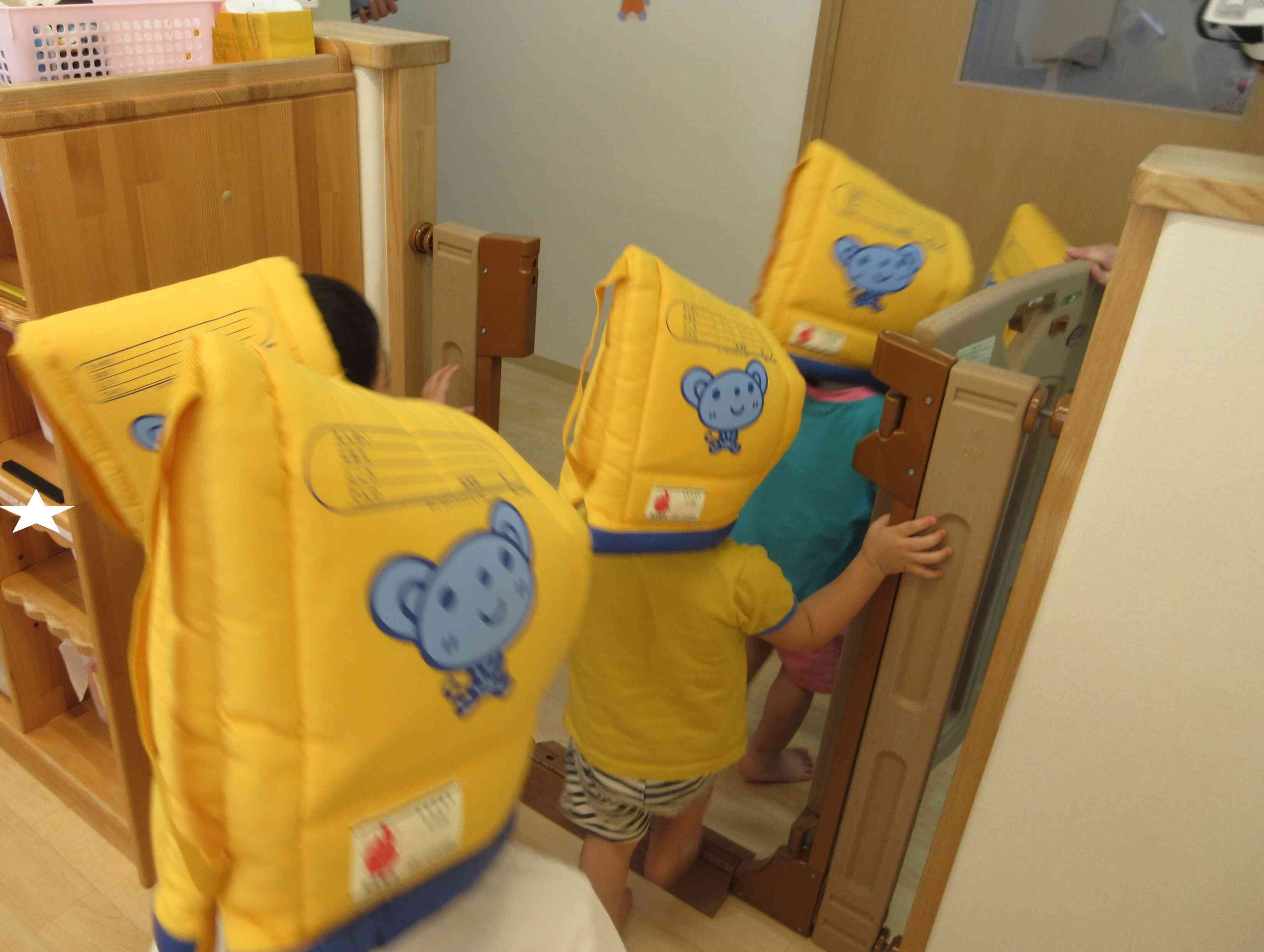 みんなで避難するよ。
