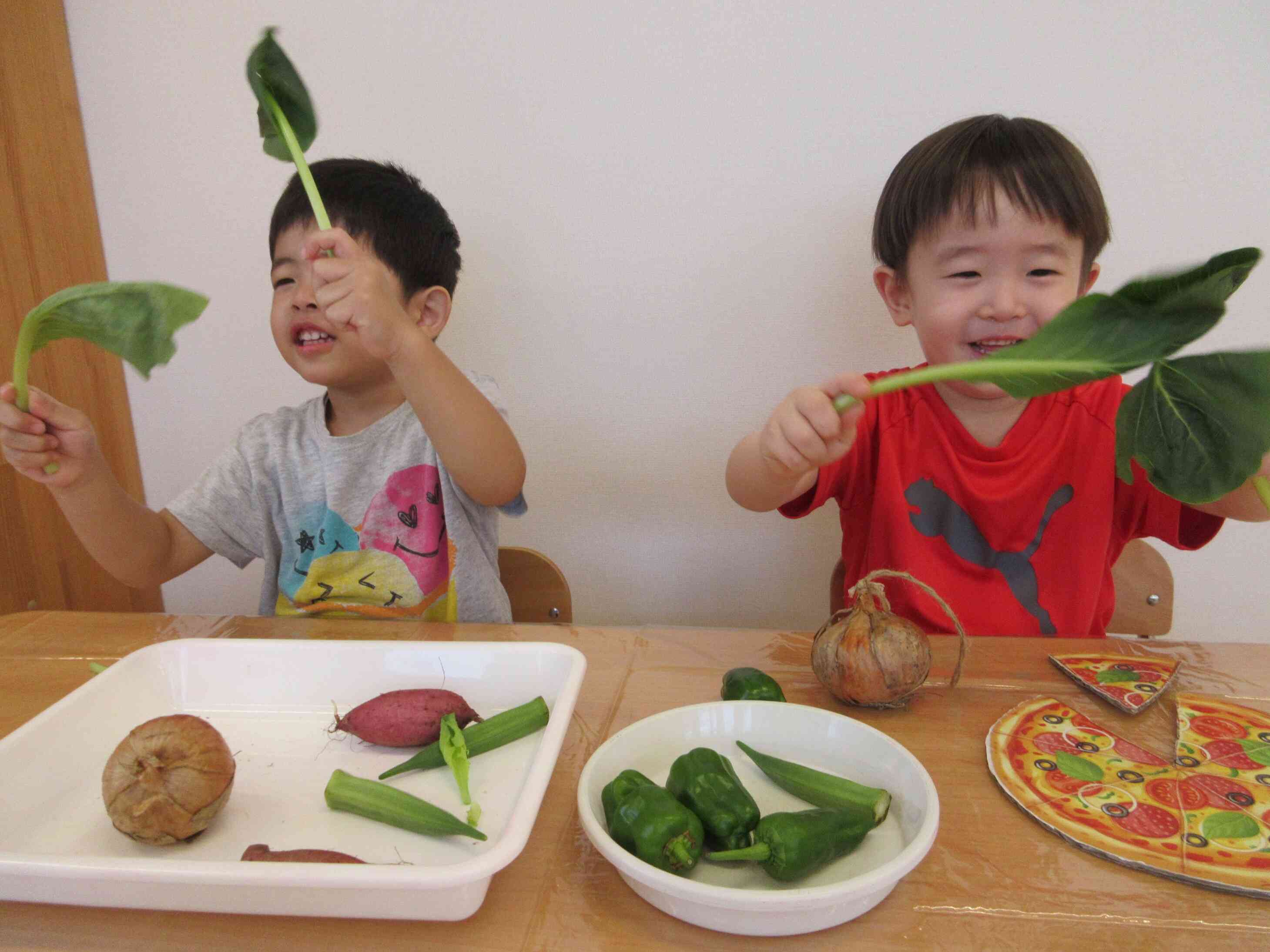 野菜スタンプ（うさぎ組）