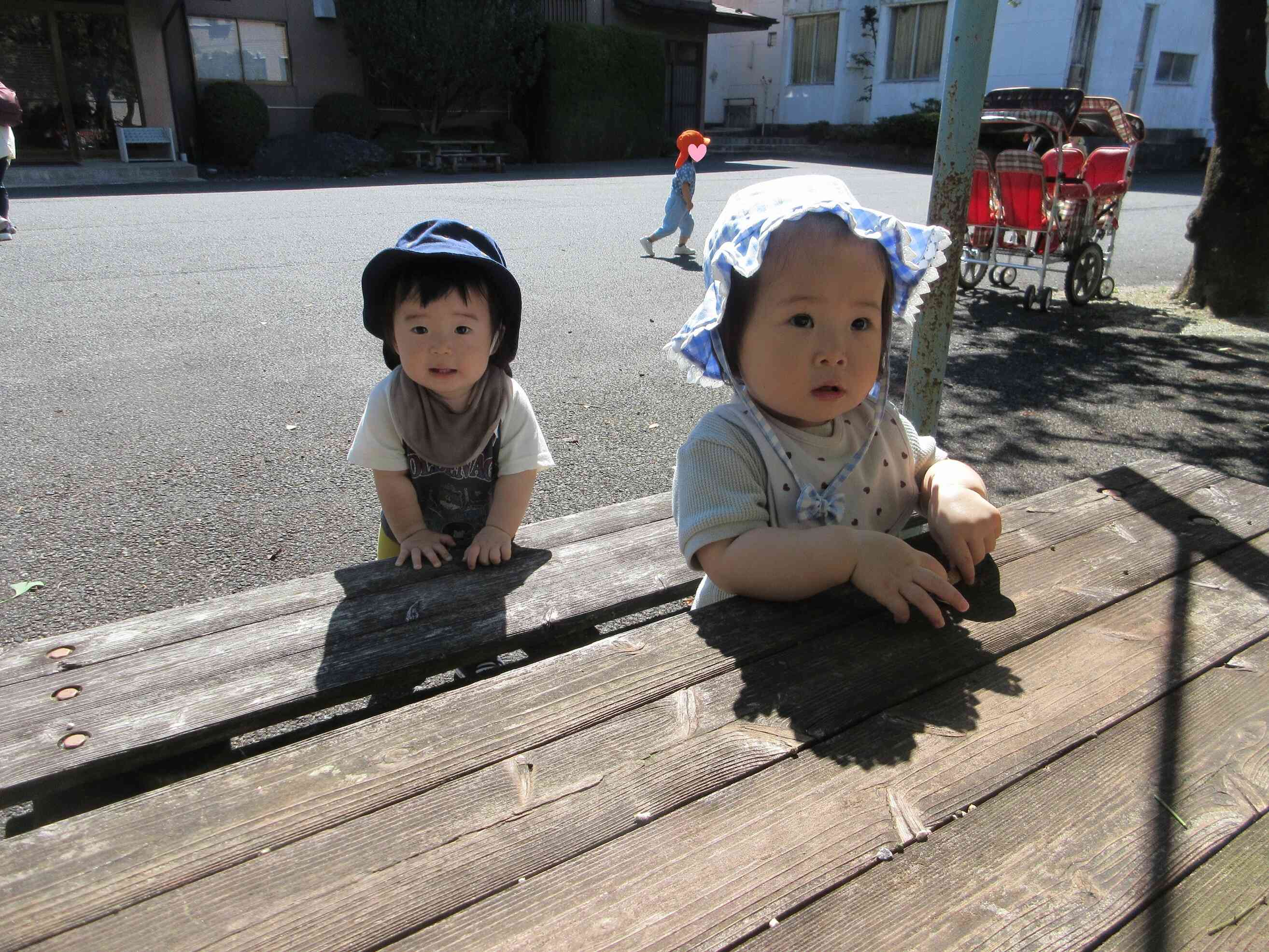 お外気持ちいいね！