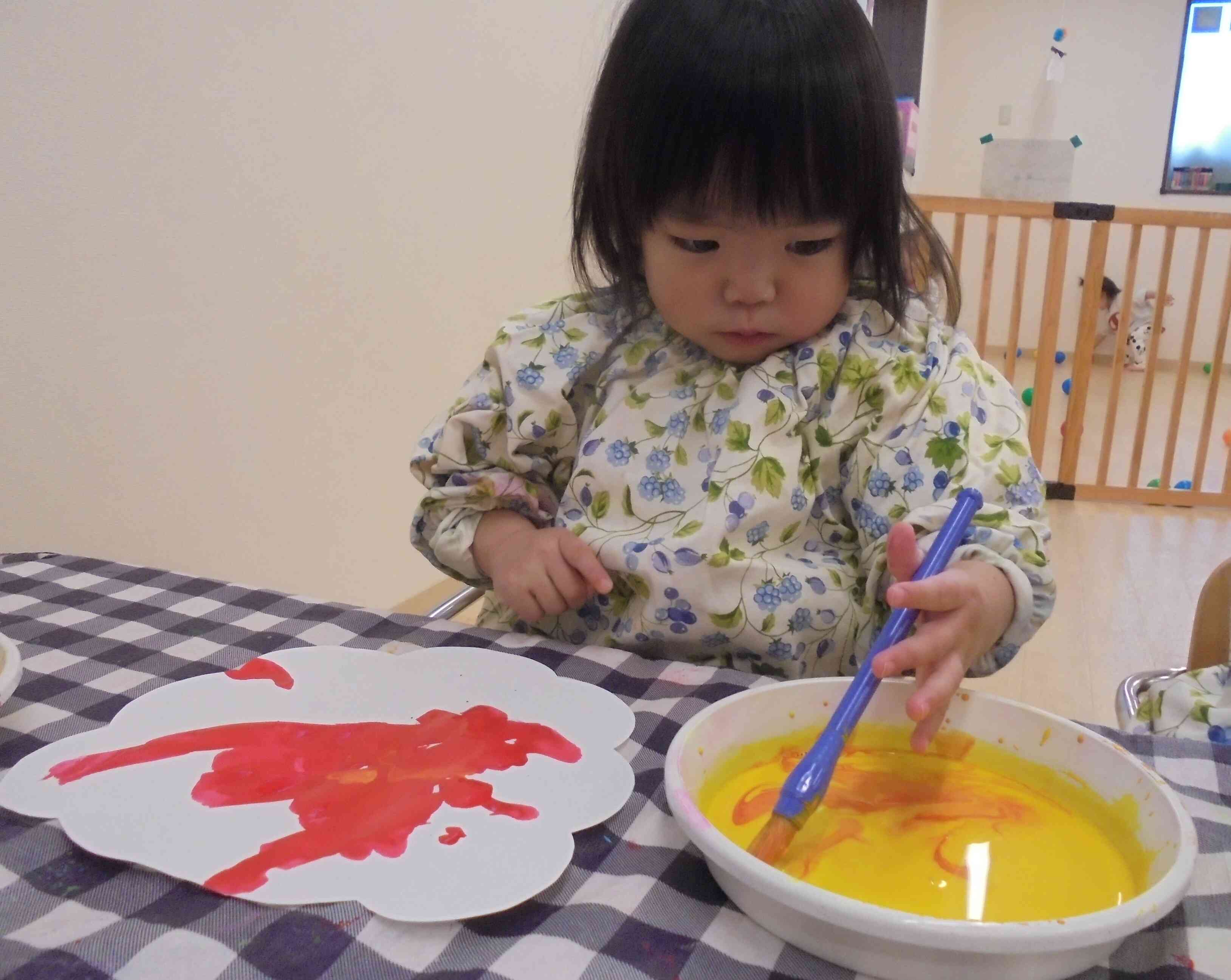 次は、黄色で色塗りしてみるよ！