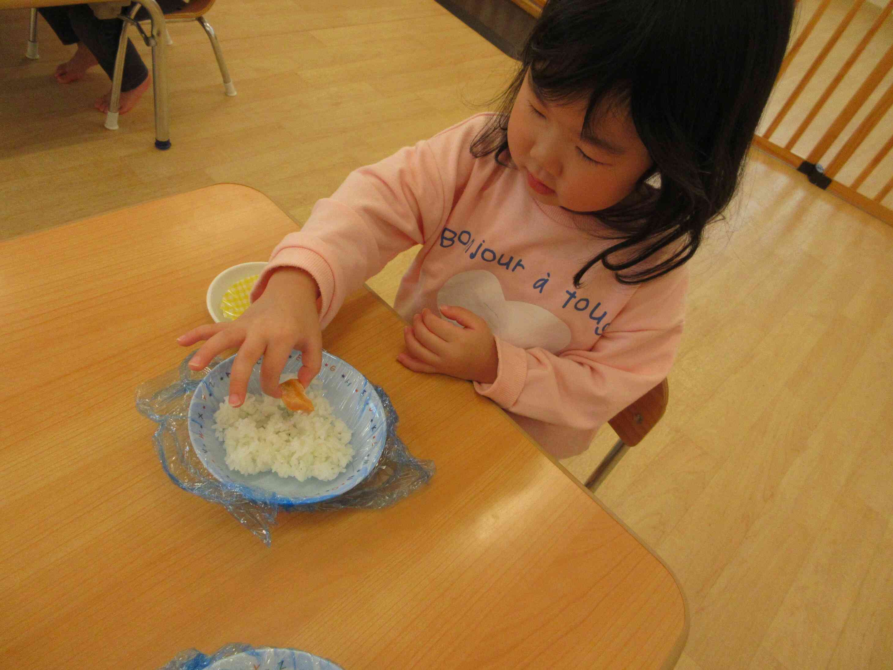 真ん中に具をおくよ！