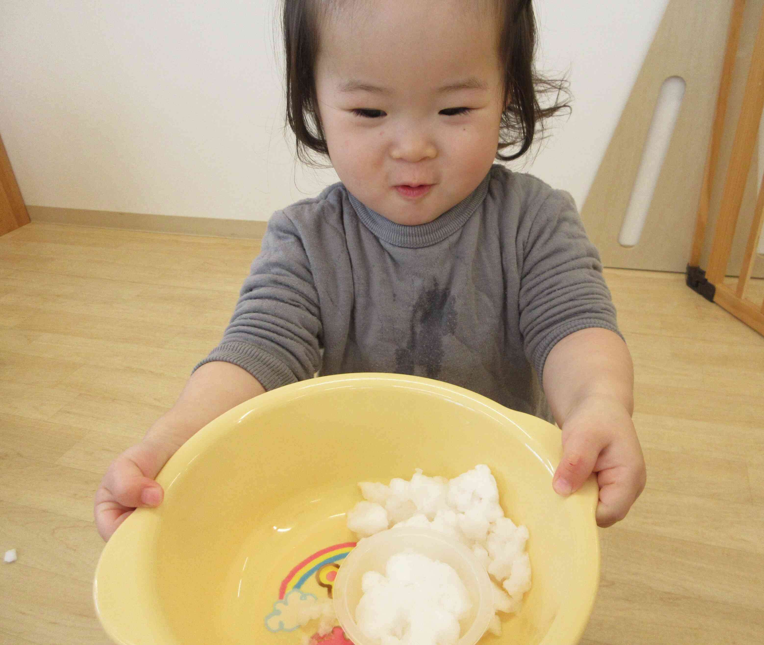 わたしが集めた雪だよ！