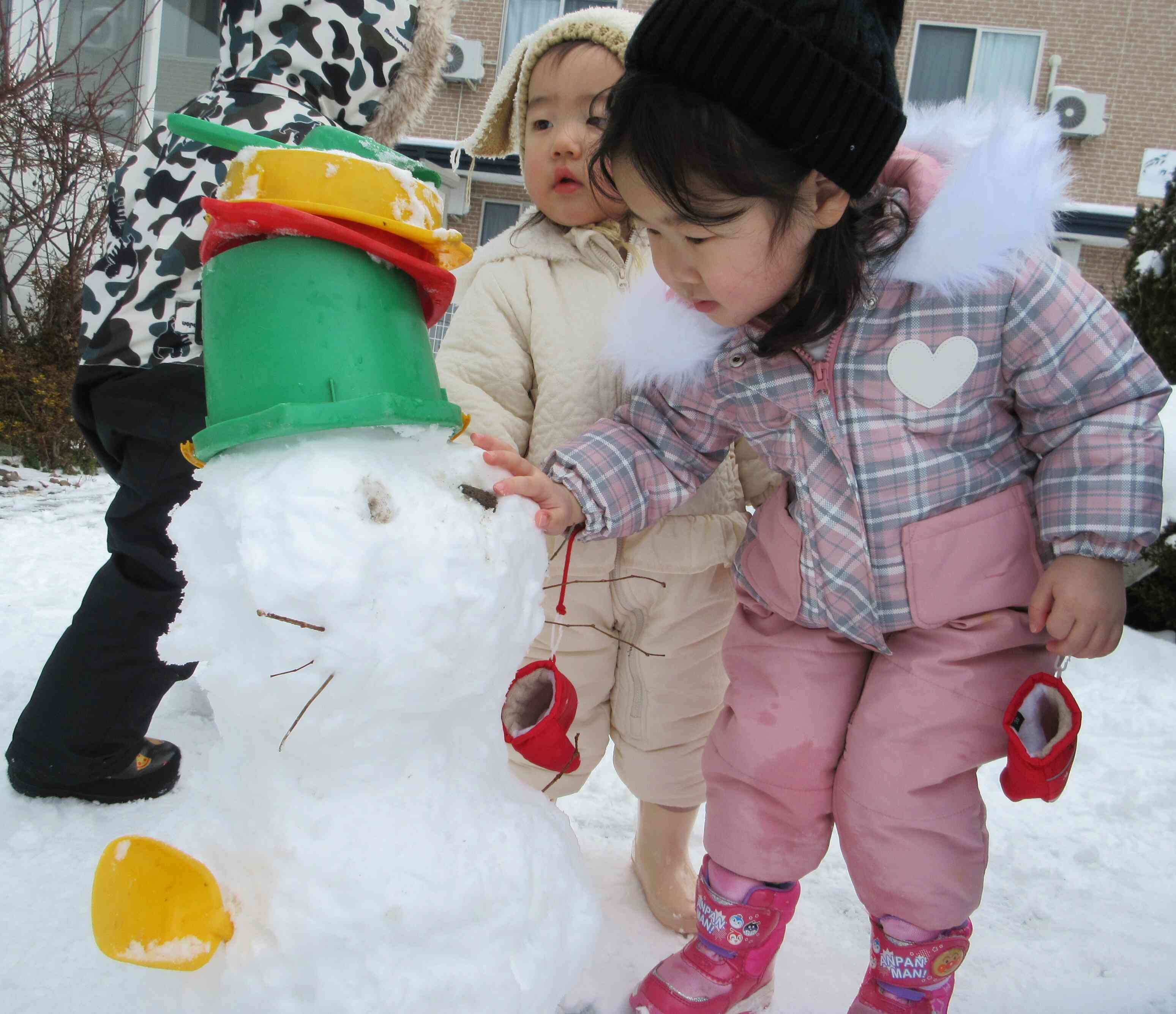 雪だるま作ったよ！