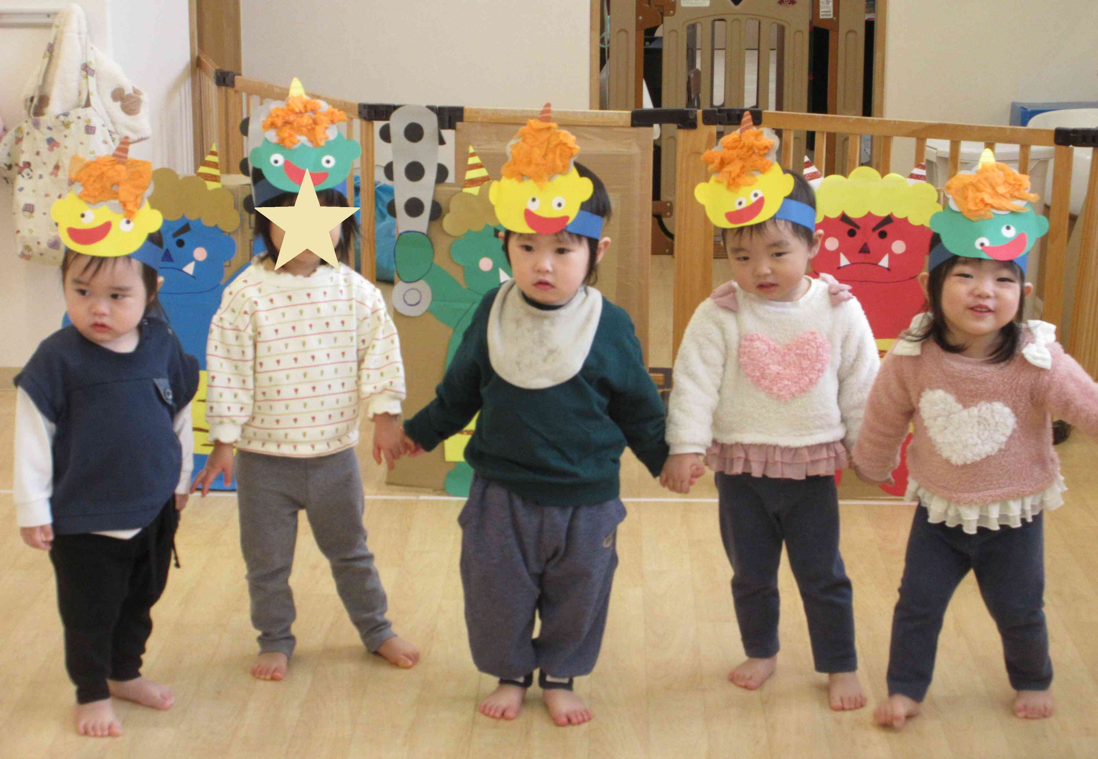 【あひる組】 かわいい鬼のお面でしょ！