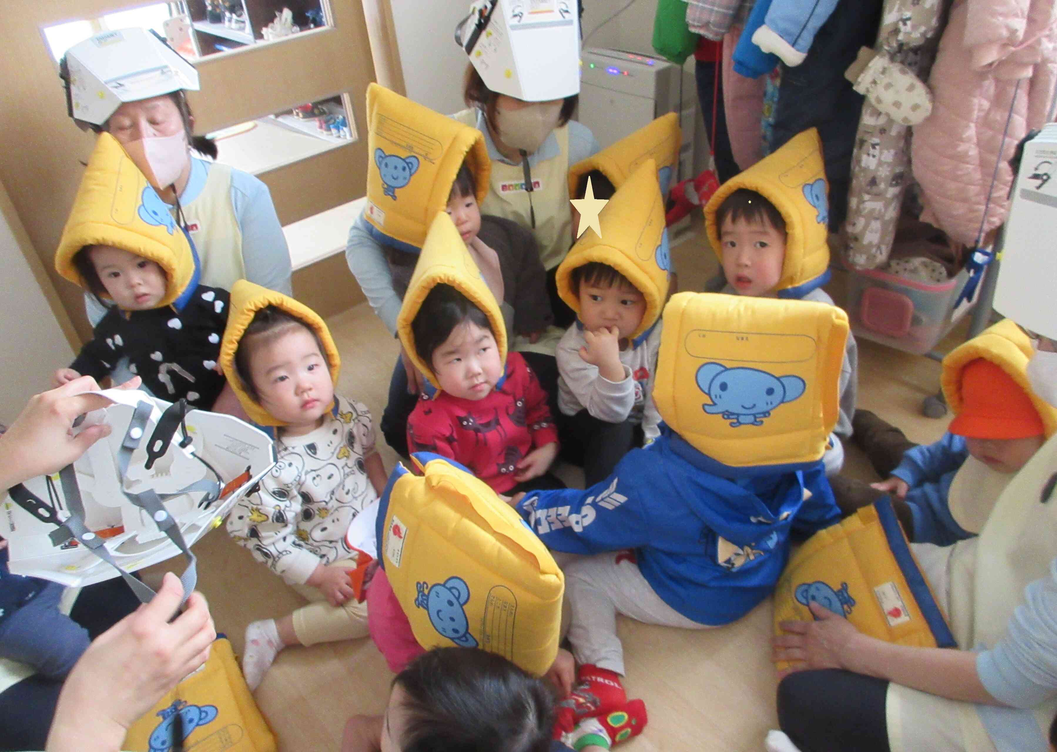 避難訓練に参加したよ。