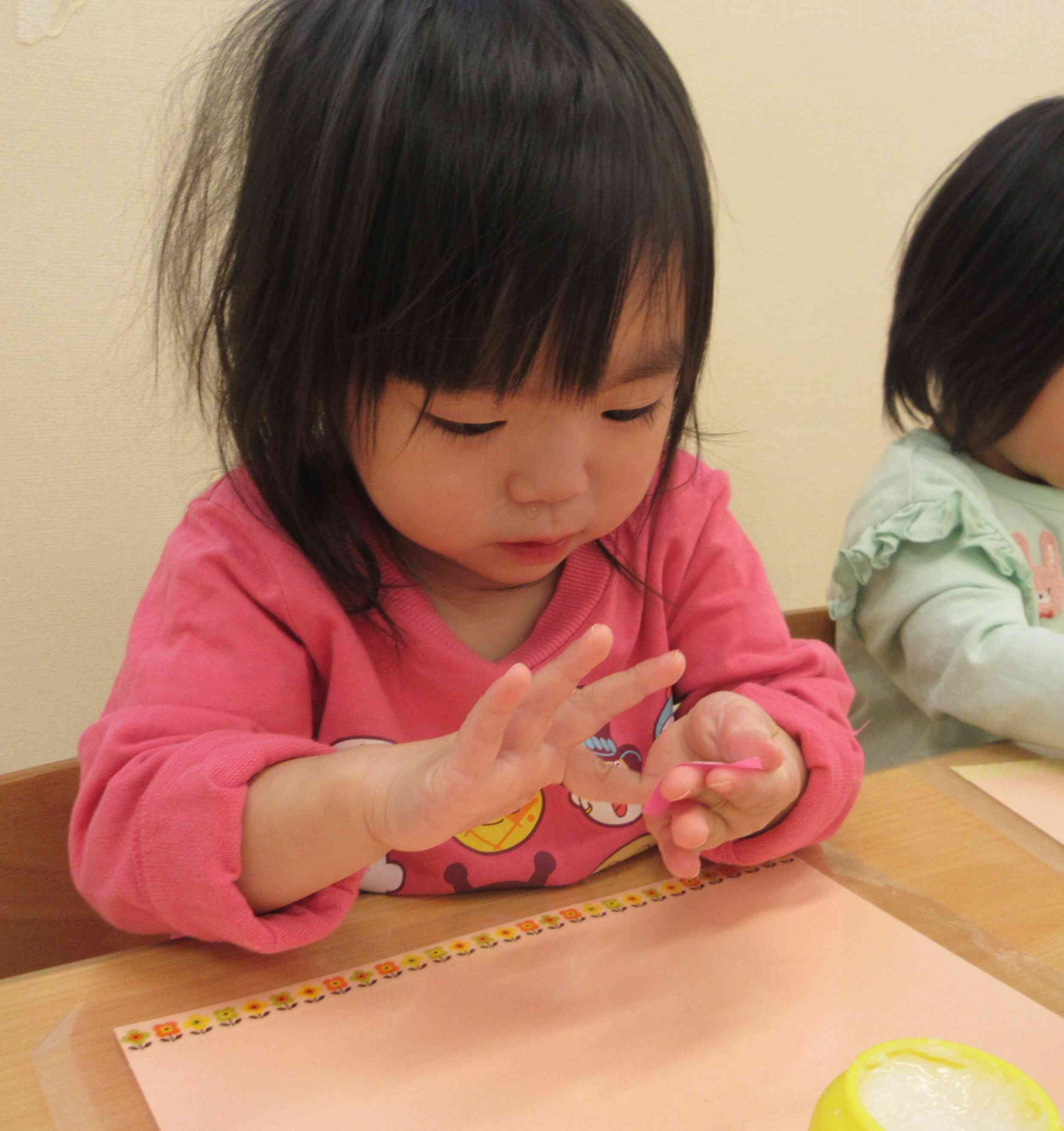 のり付けしてるよ！