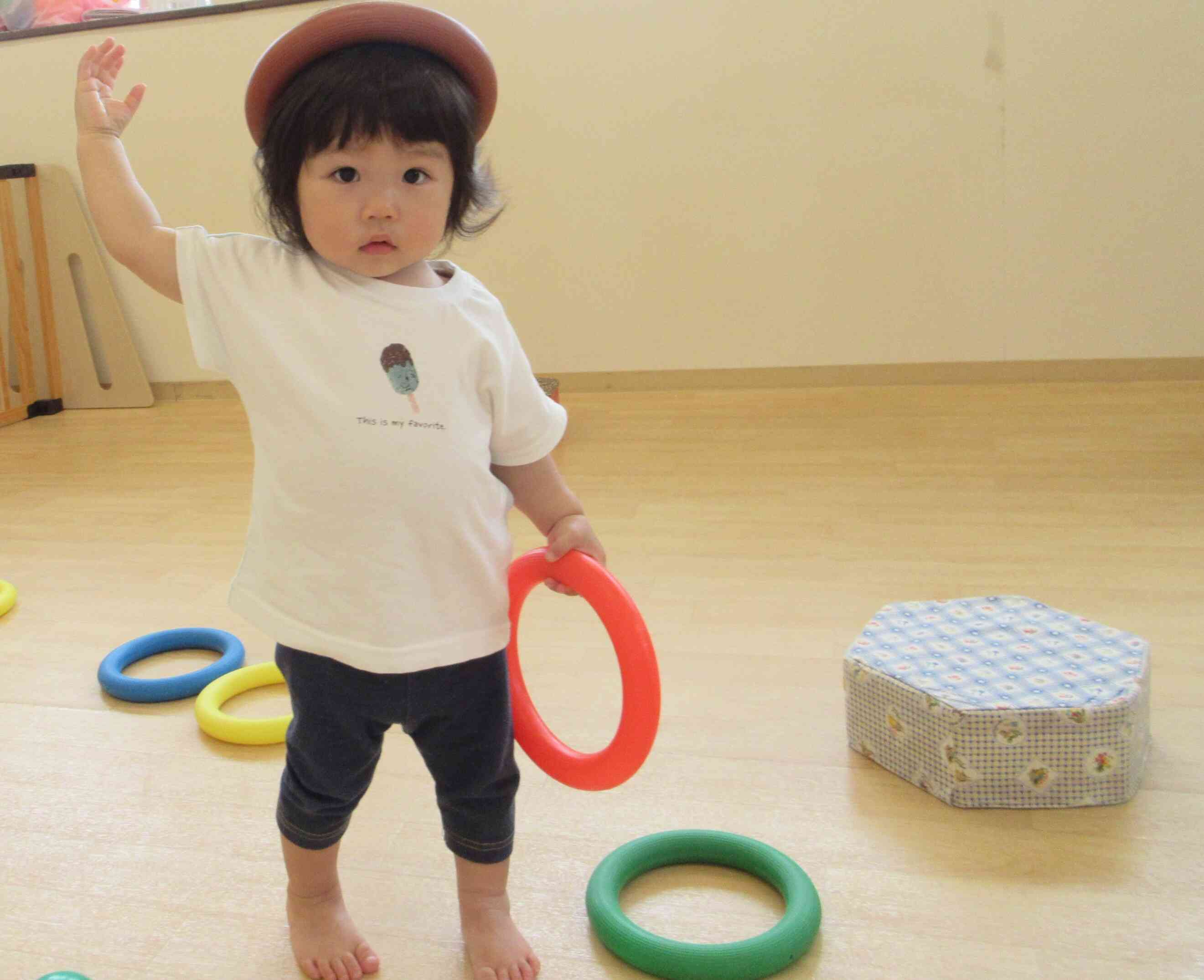 輪っかの帽子だよ！
