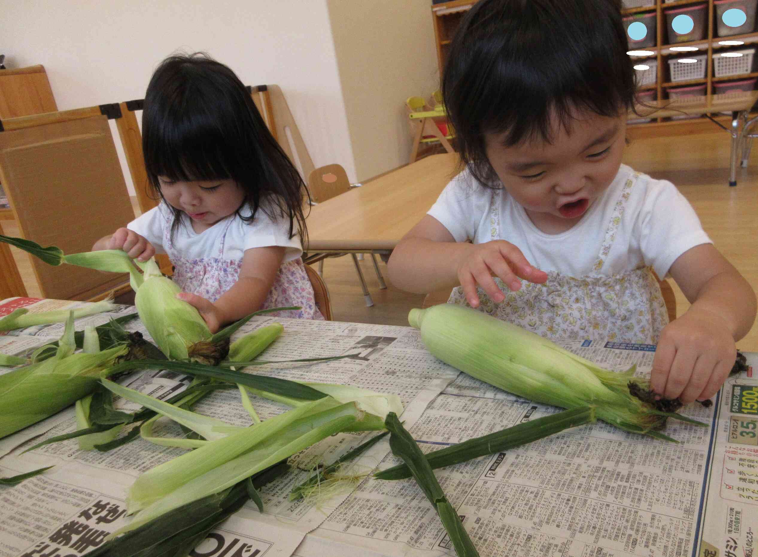 とうもろこしのおひげさんだ！