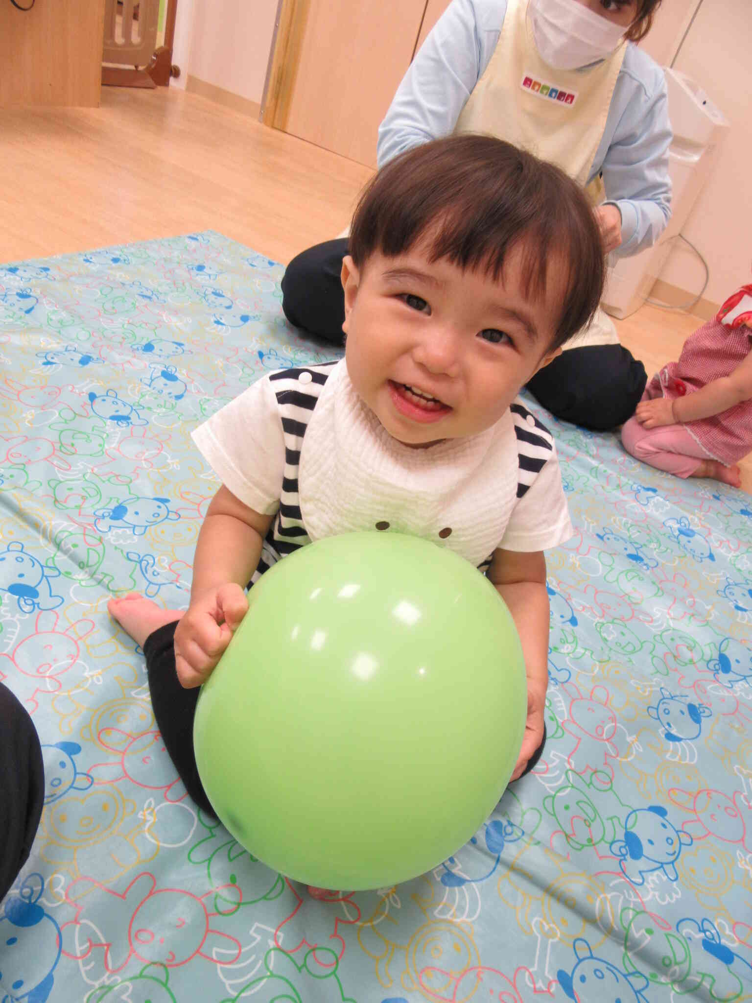緑のふうせんまで歩けたよ！