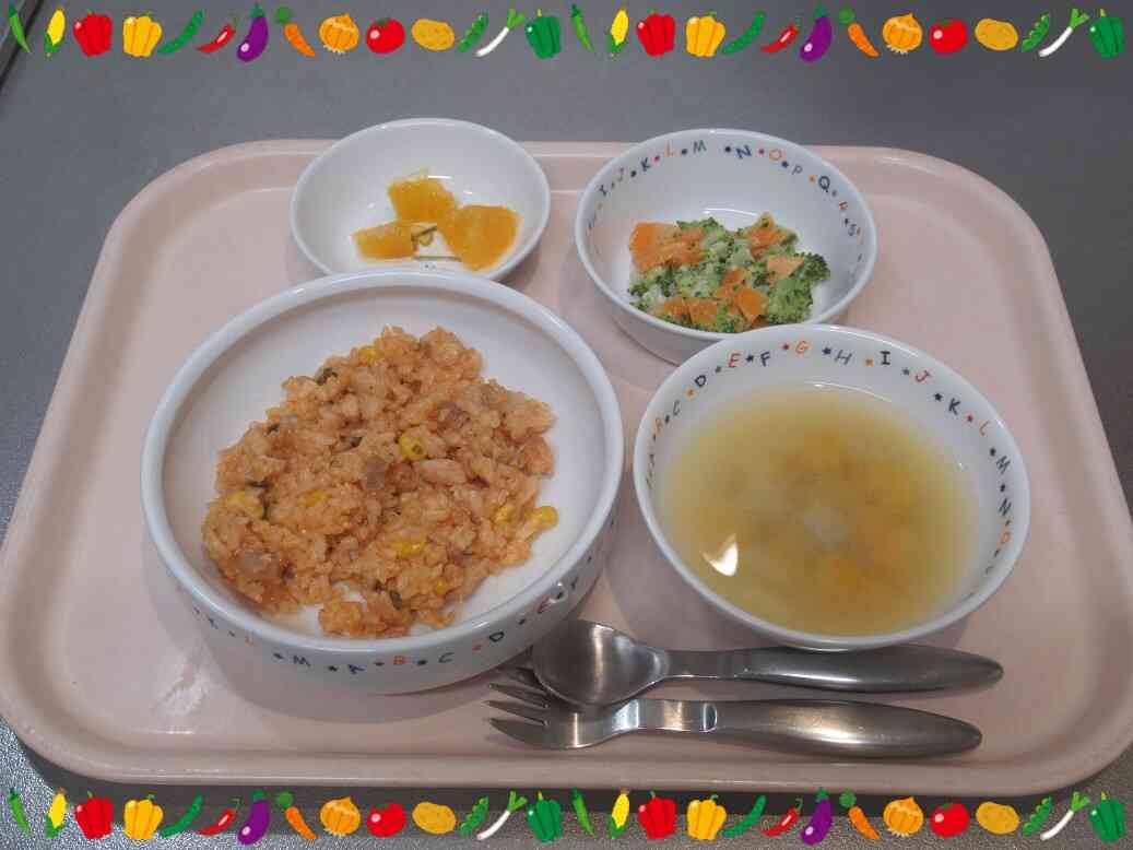 給食のチキンピラフ♪