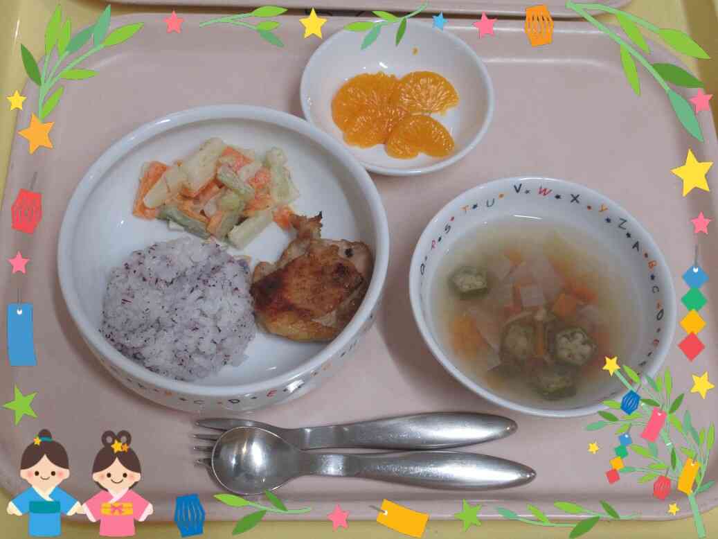 七夕の日の給食♪