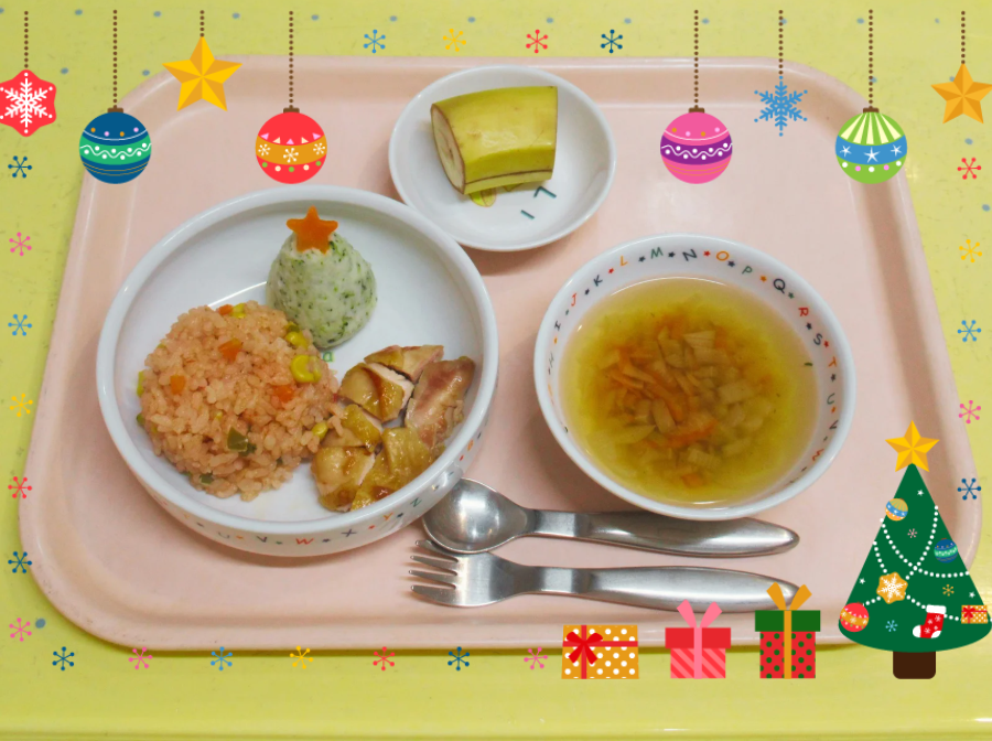クリスマス会の日の給食♪