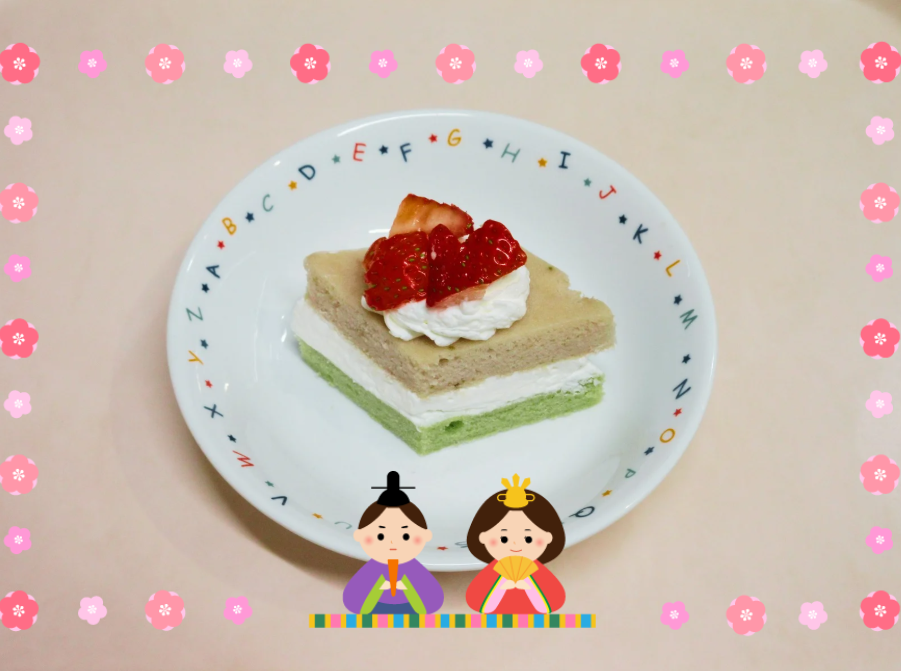 ひな祭りのケーキ♪