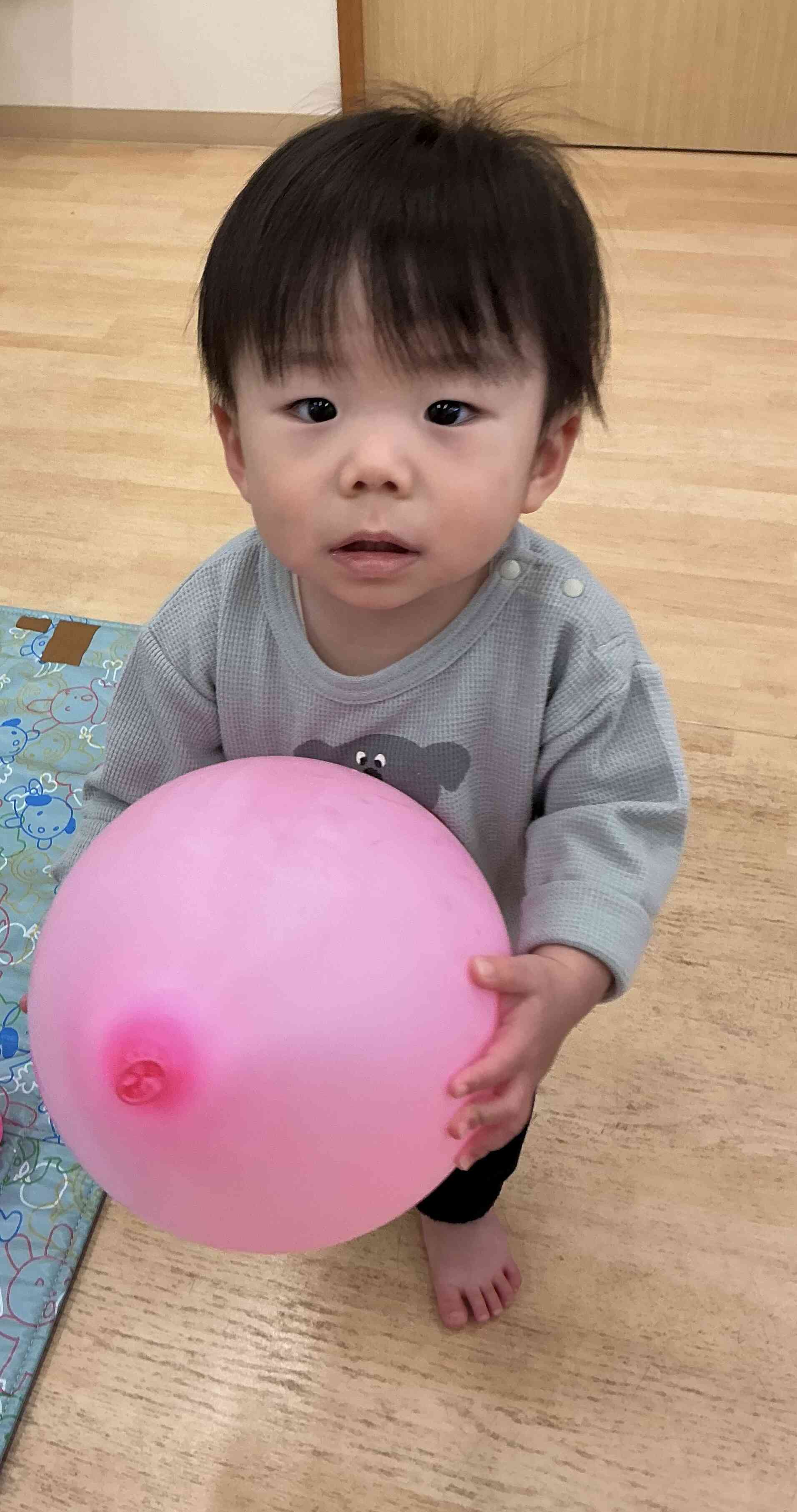 風船をキャッチ出来たよ！