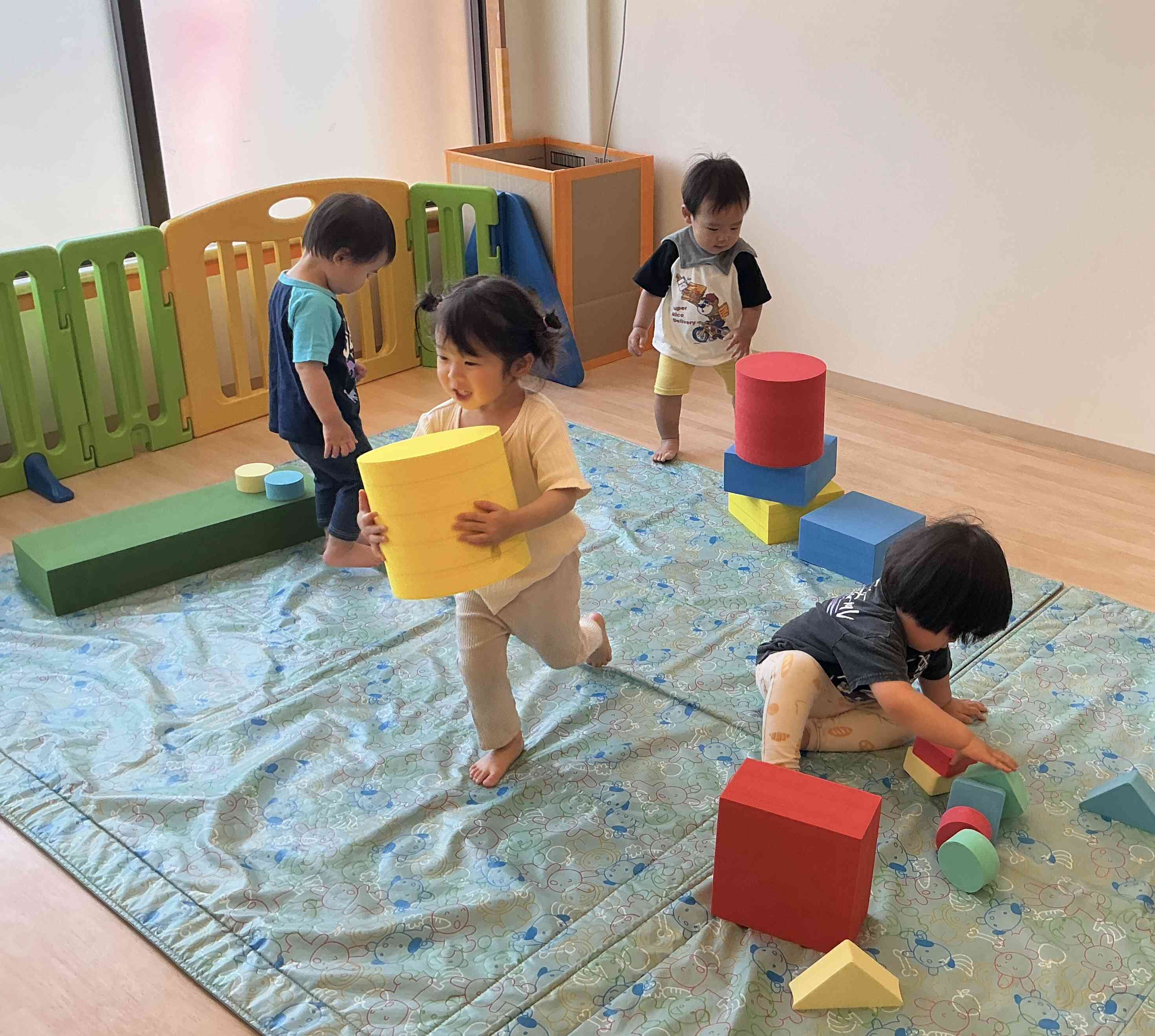 ソフトブロックで遊びました！！