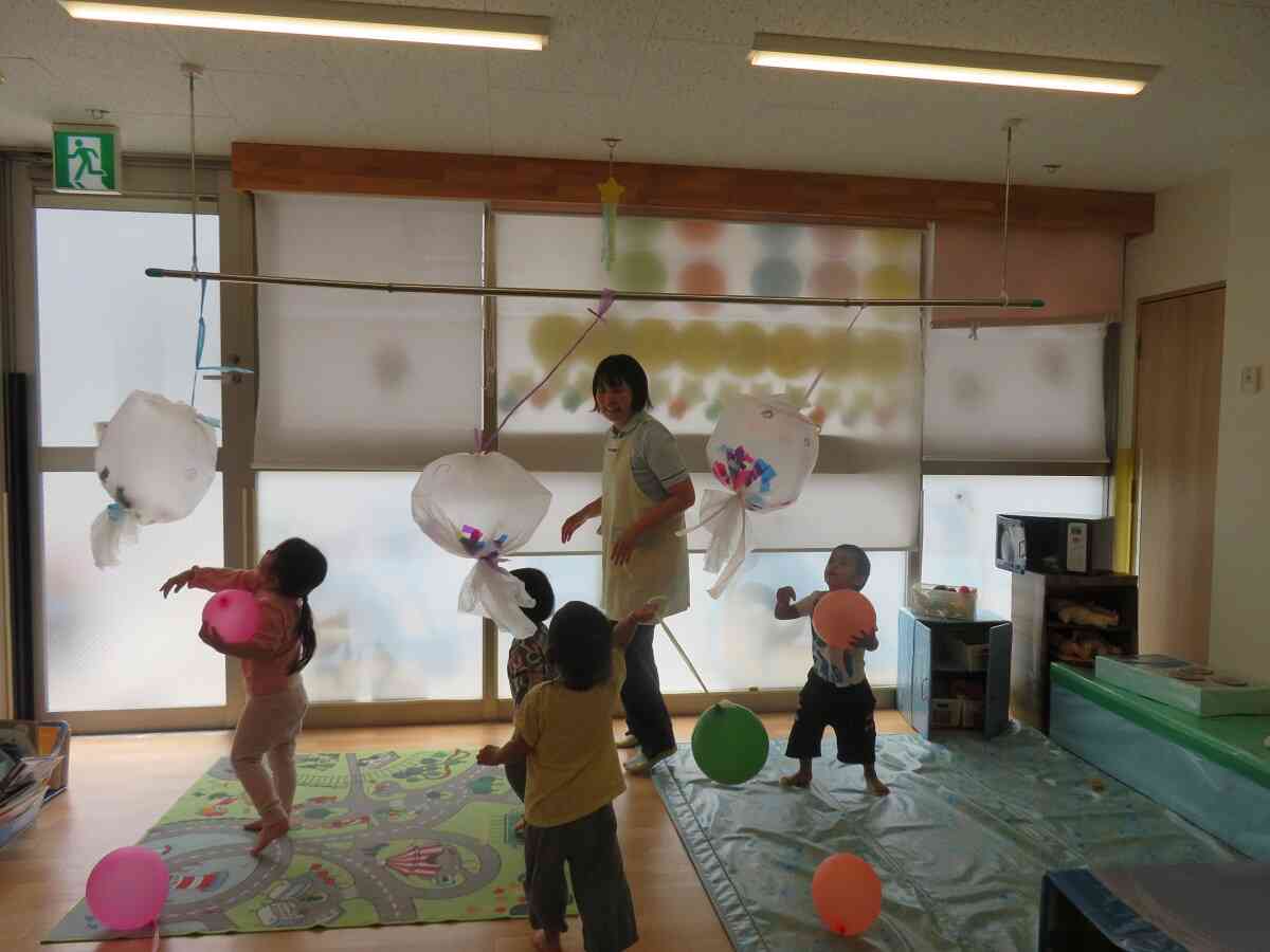 風船あそびをしたよ♪