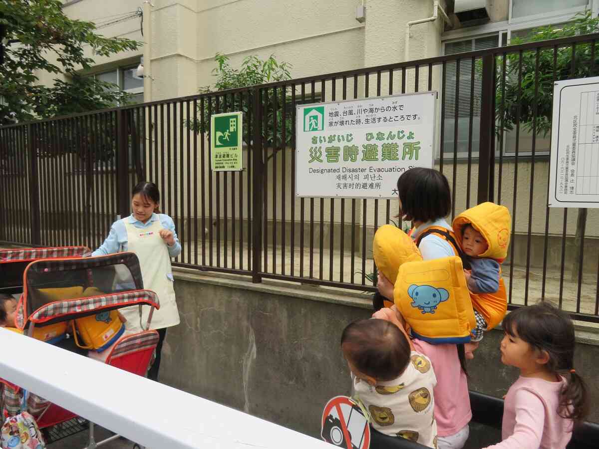 大淀中学校へ避難