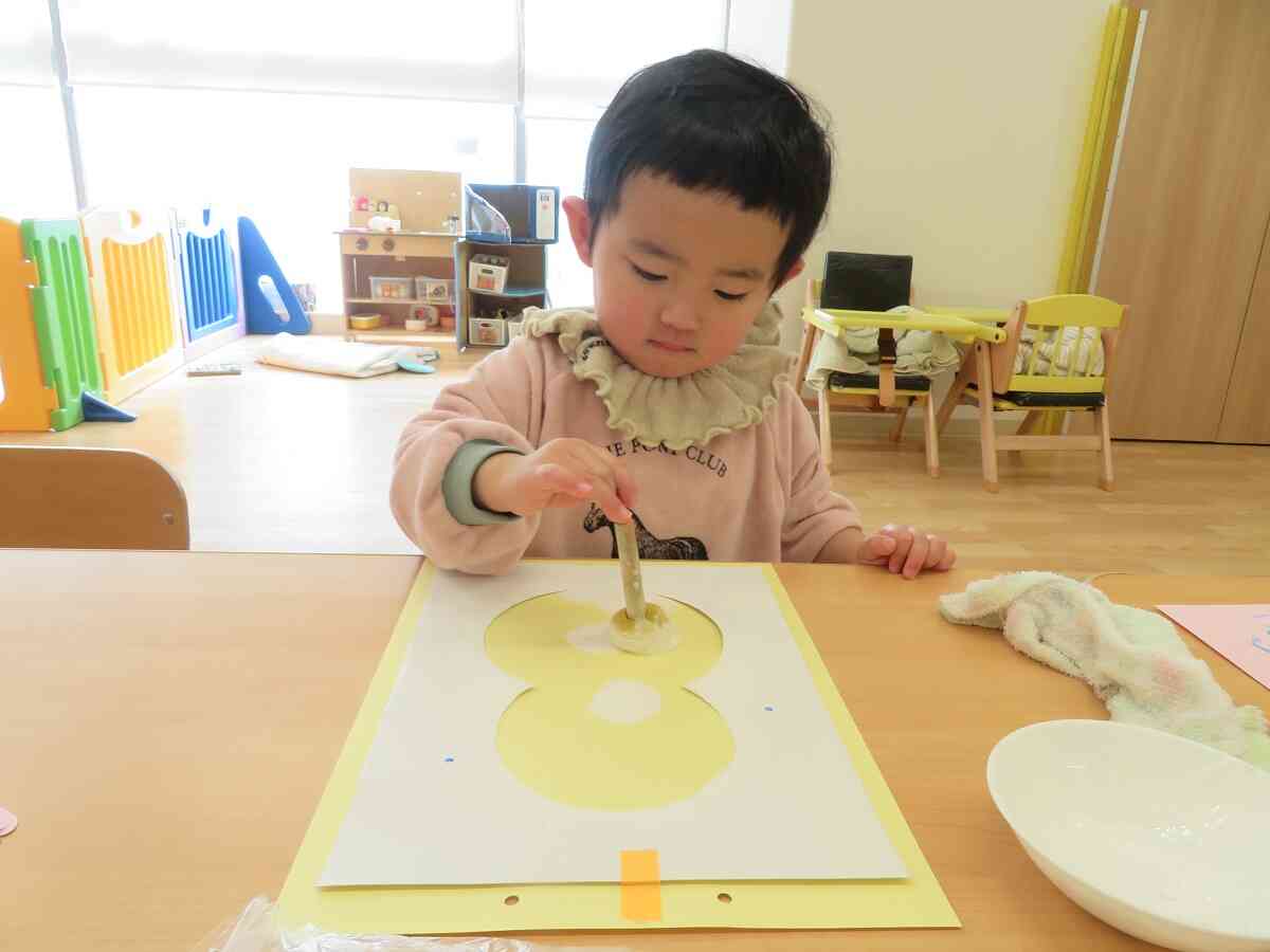 ポンポンポン♪どんどん色がついていくね～