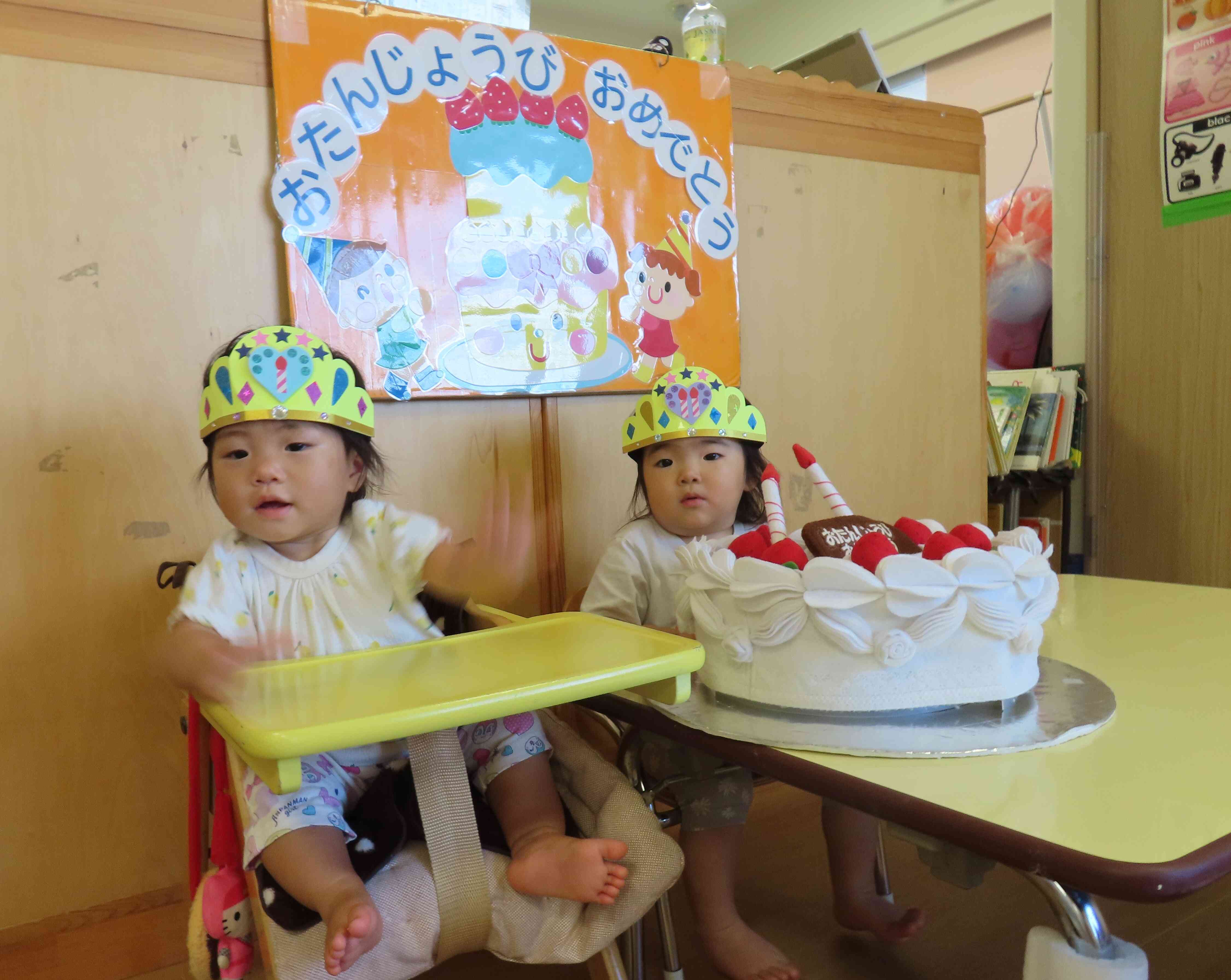 当日お休みだったお友だちは後日お祝いしました(^^)/