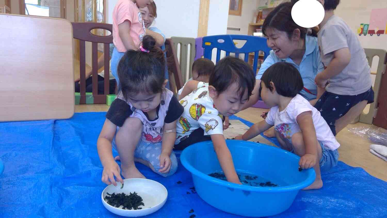 水に入れると。