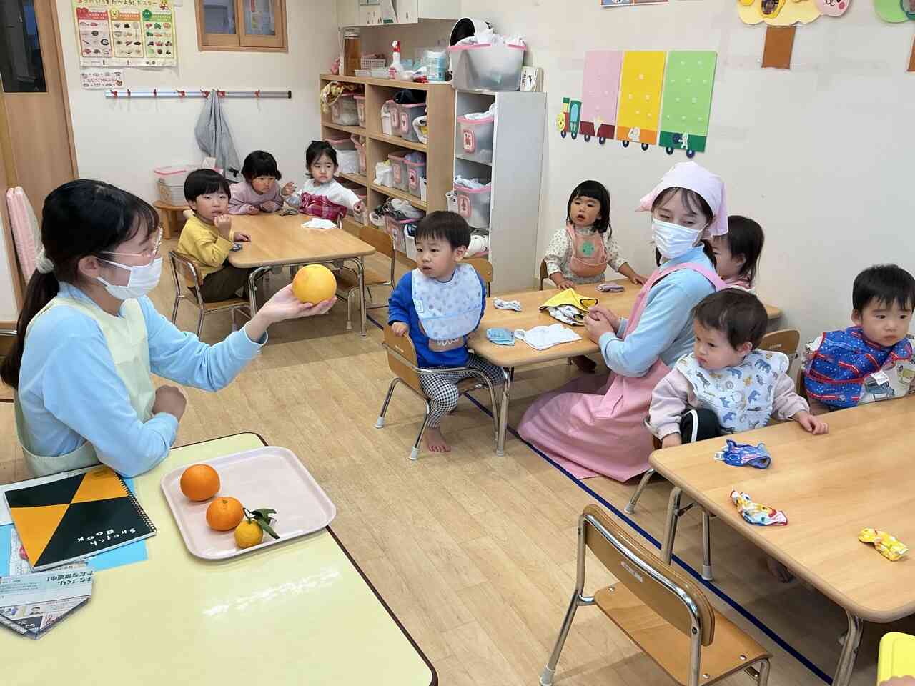 いろんな、みかんがあるね？