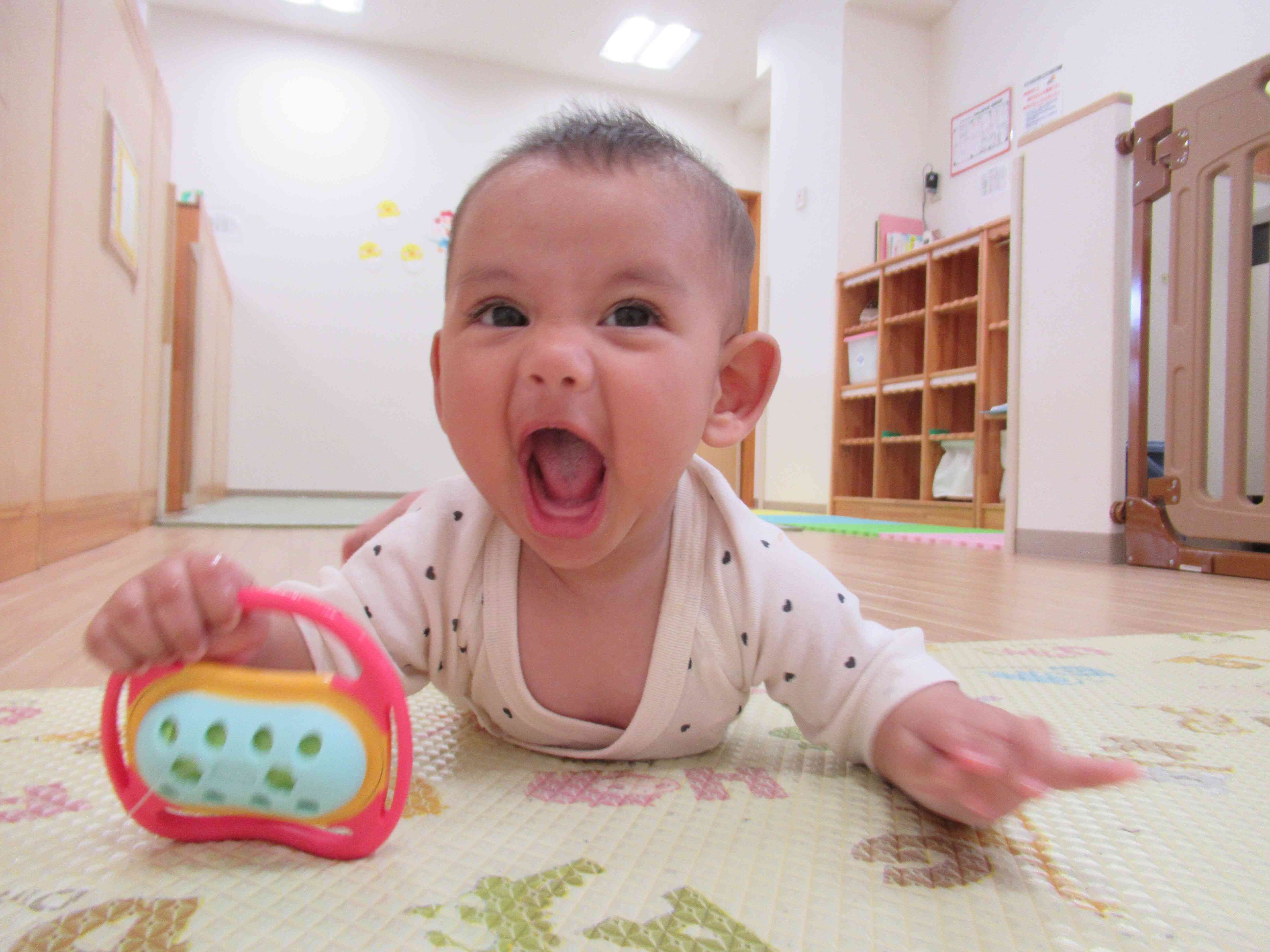 寝返りしたよ