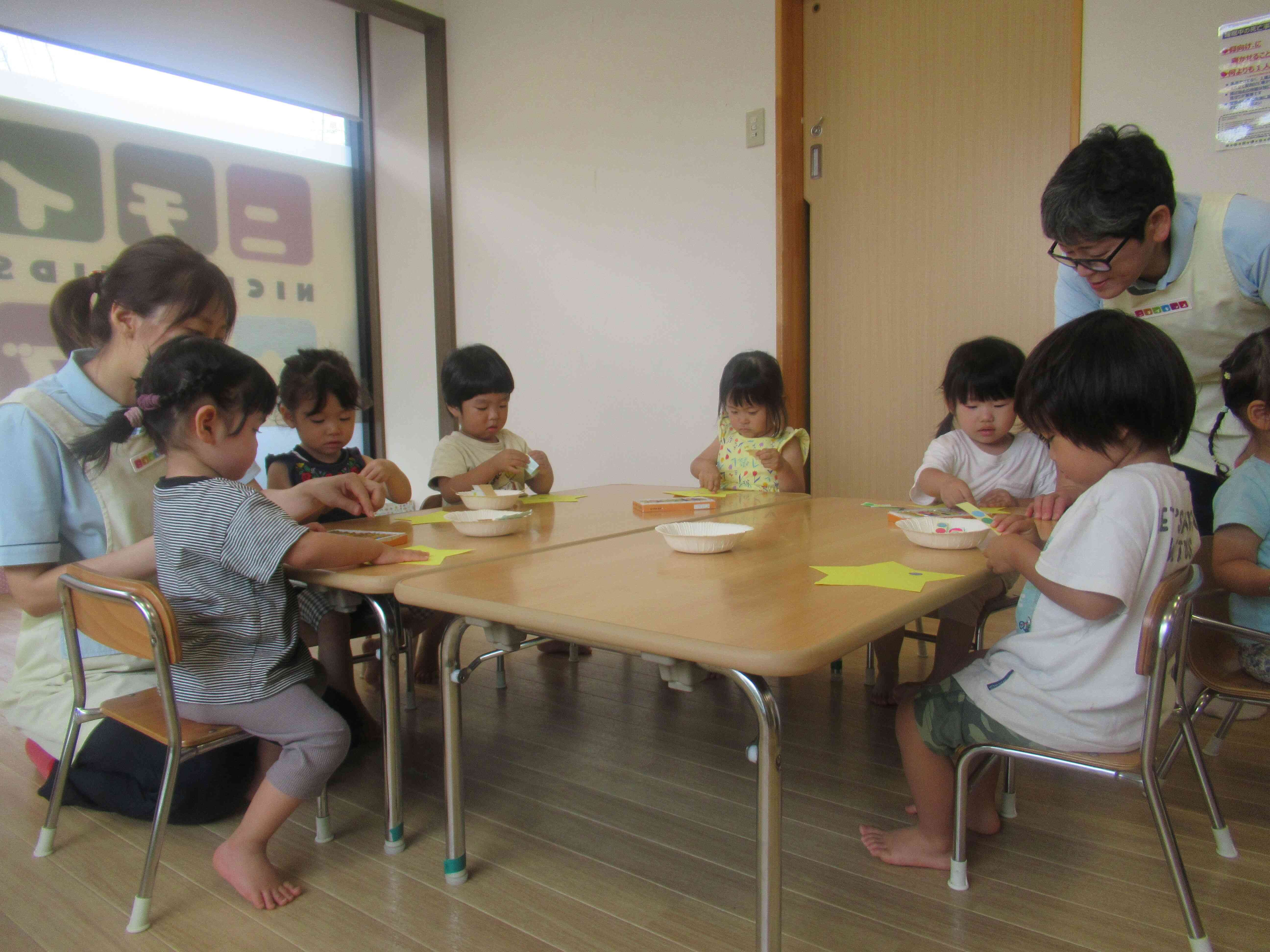 2歳児、うさぎ組のお友達