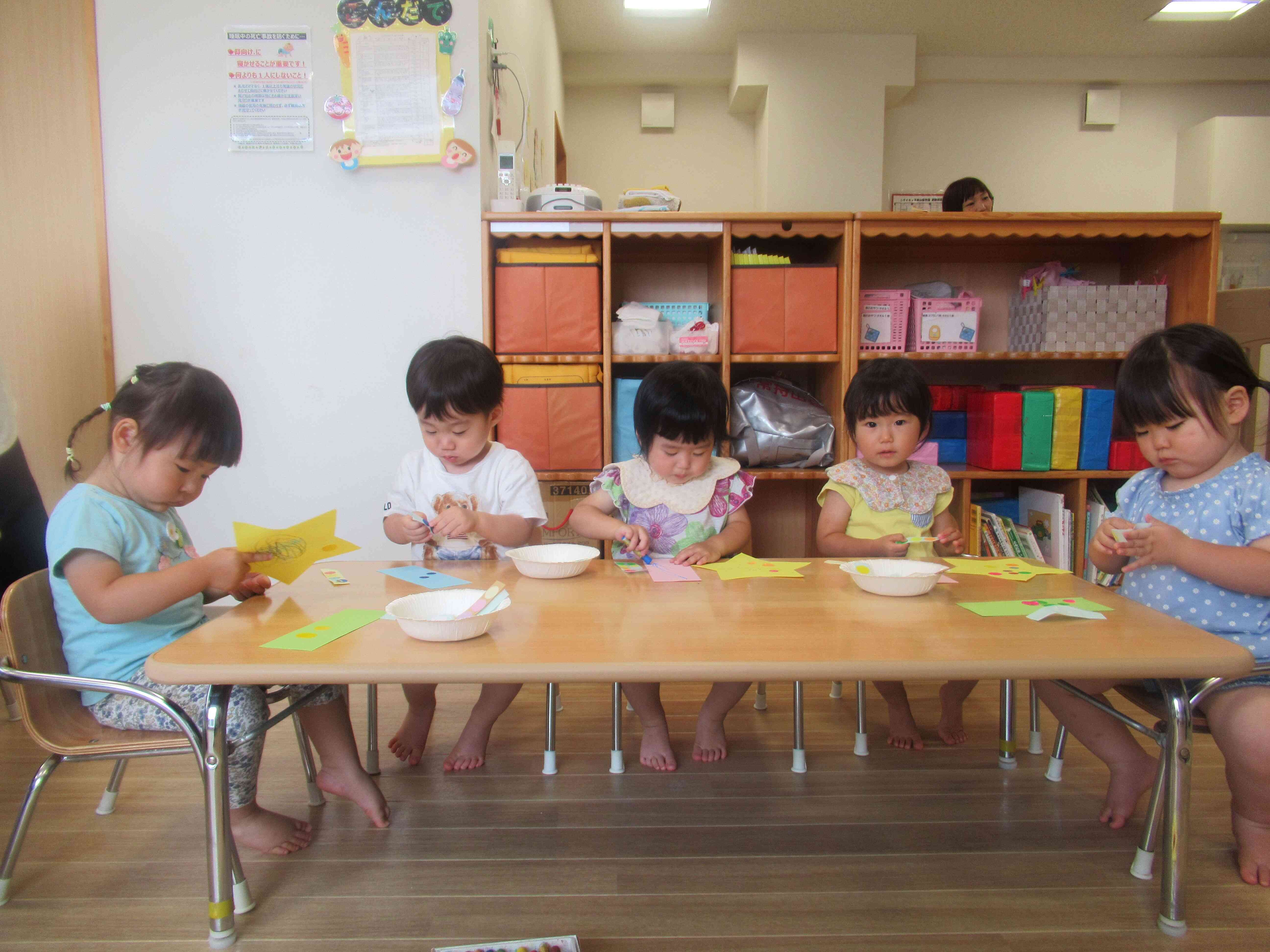 1歳児、あひる組のお友達