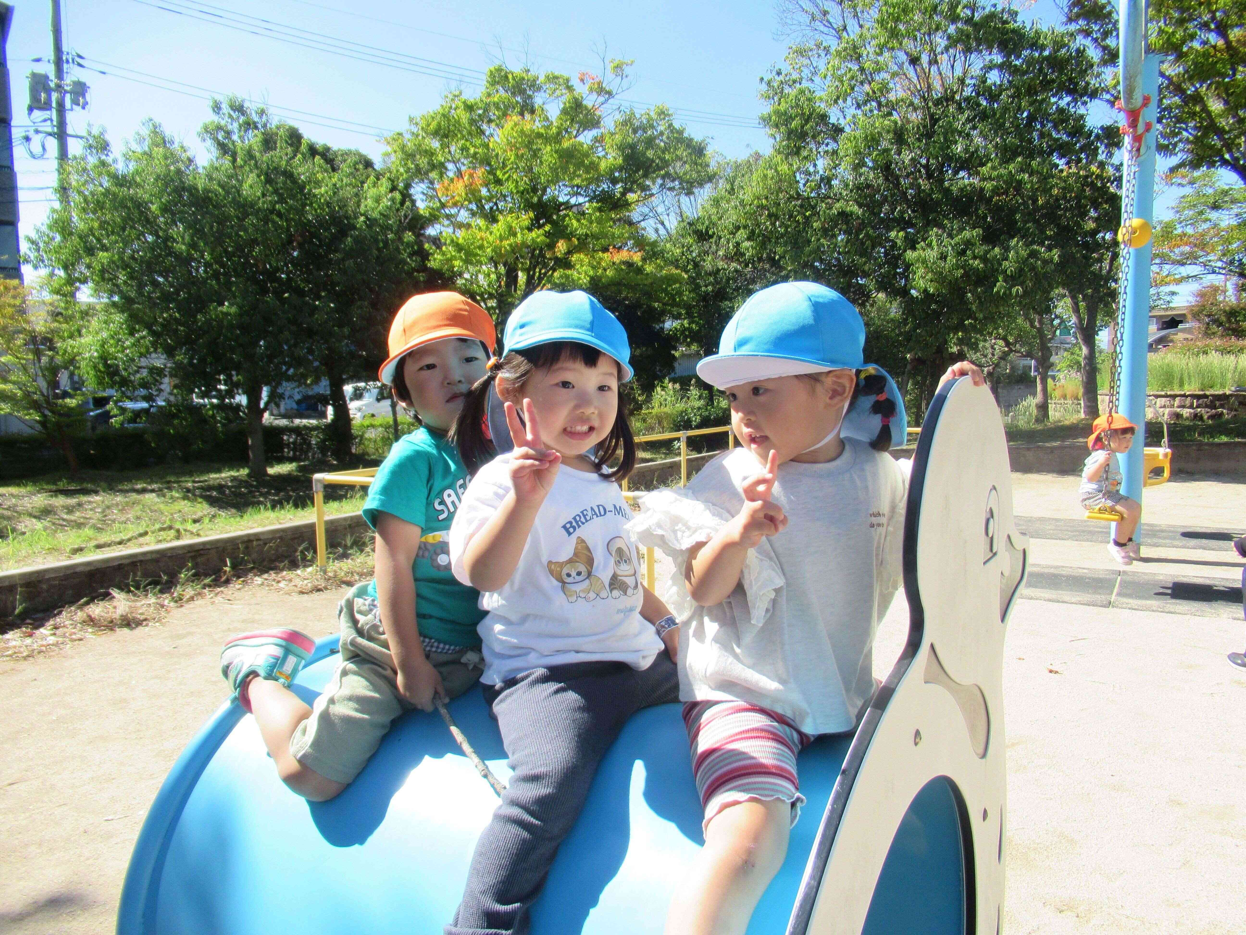 遊具で遊んだよ