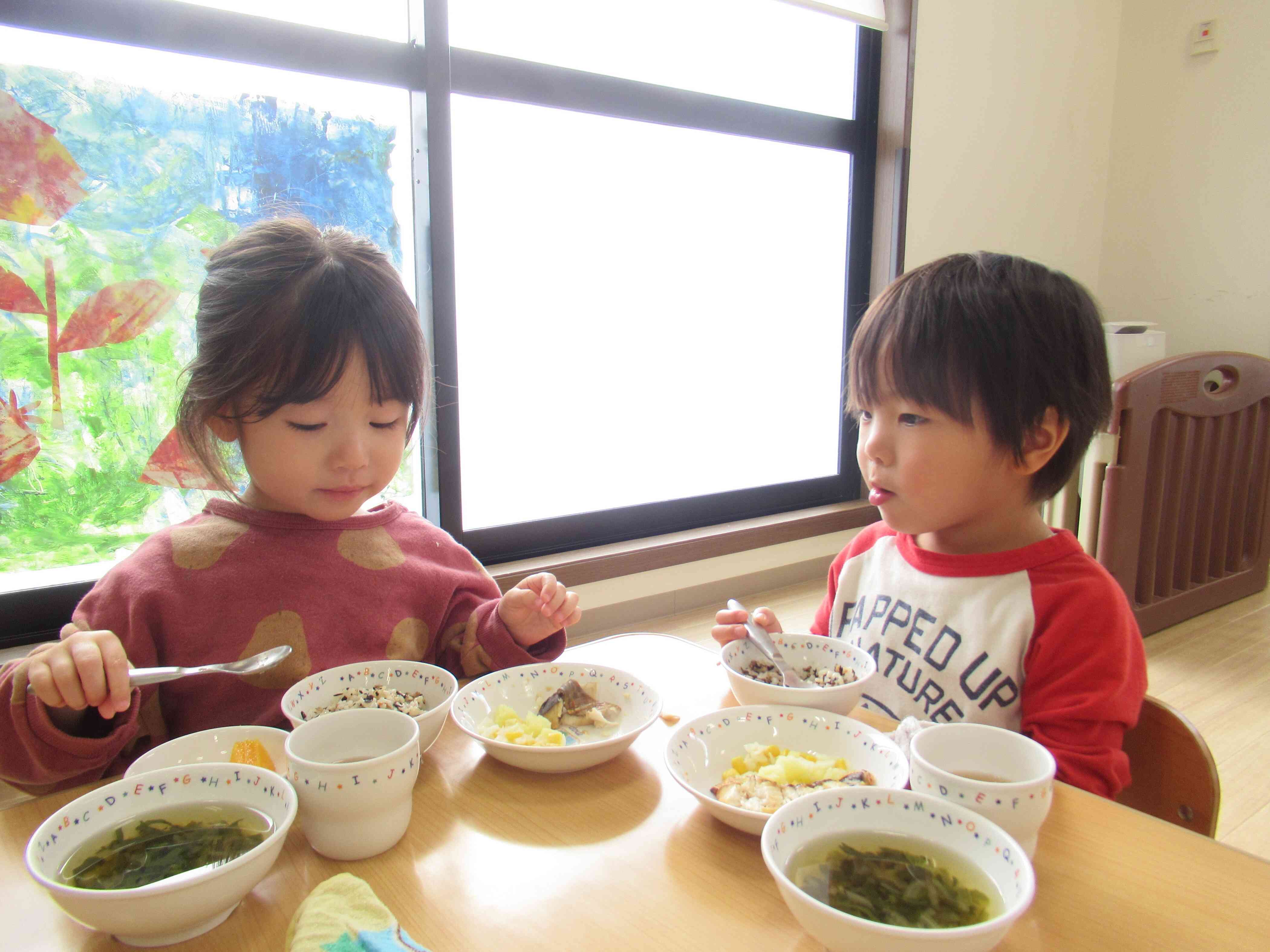 ほうれん草のお汁だよ