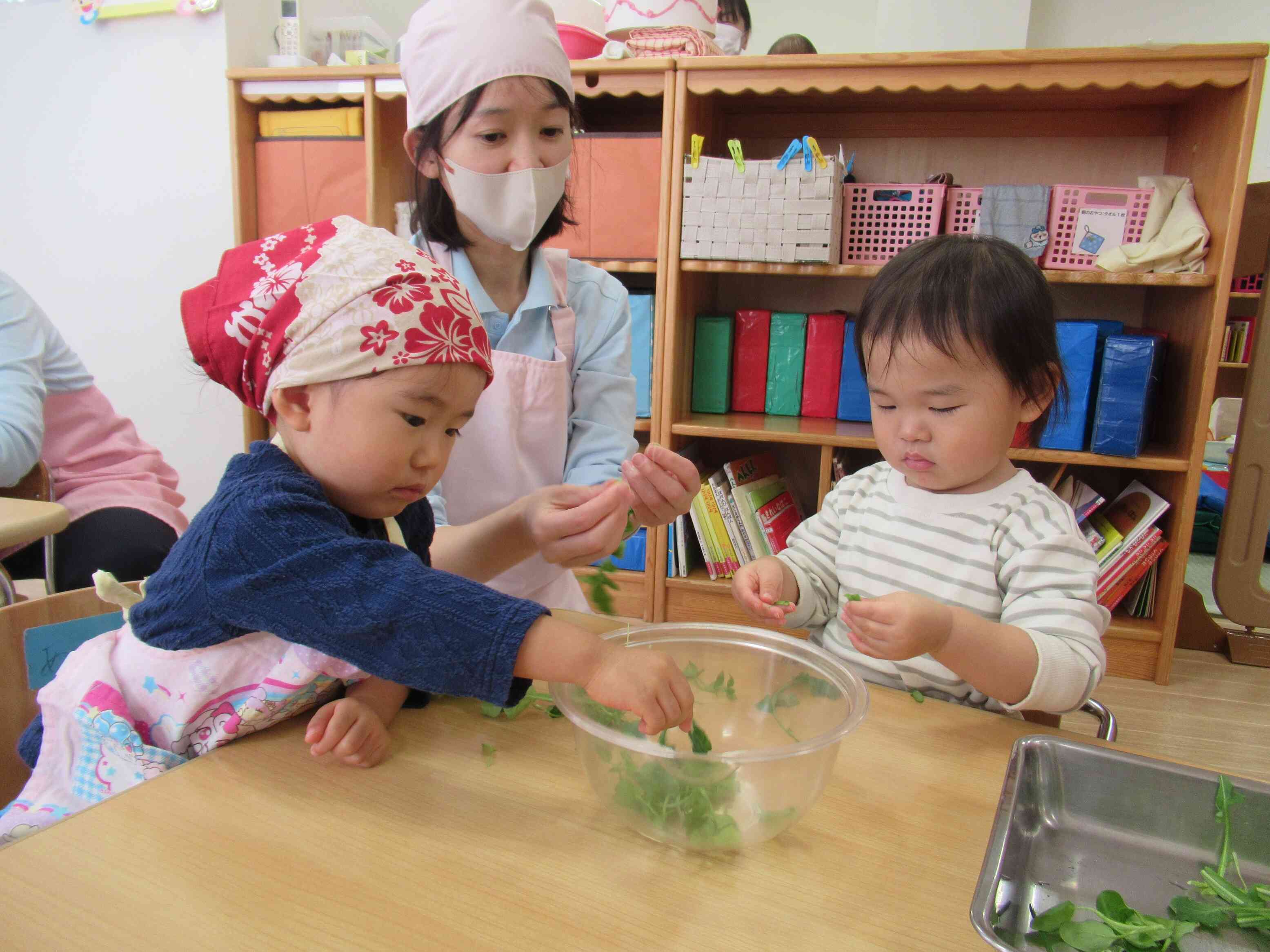 小さくちぎったよ