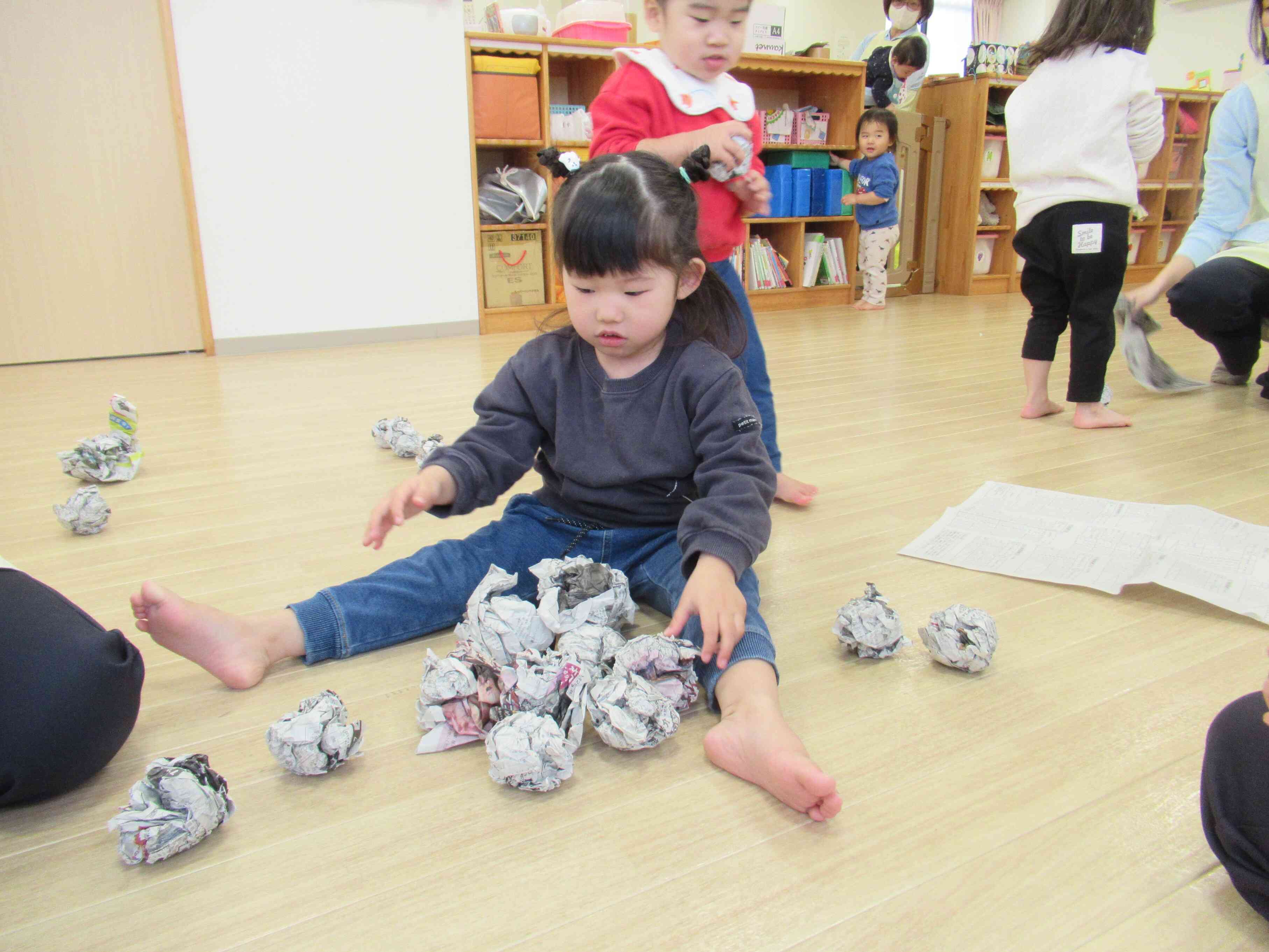 新聞ボールをたくさん作ったよ。
