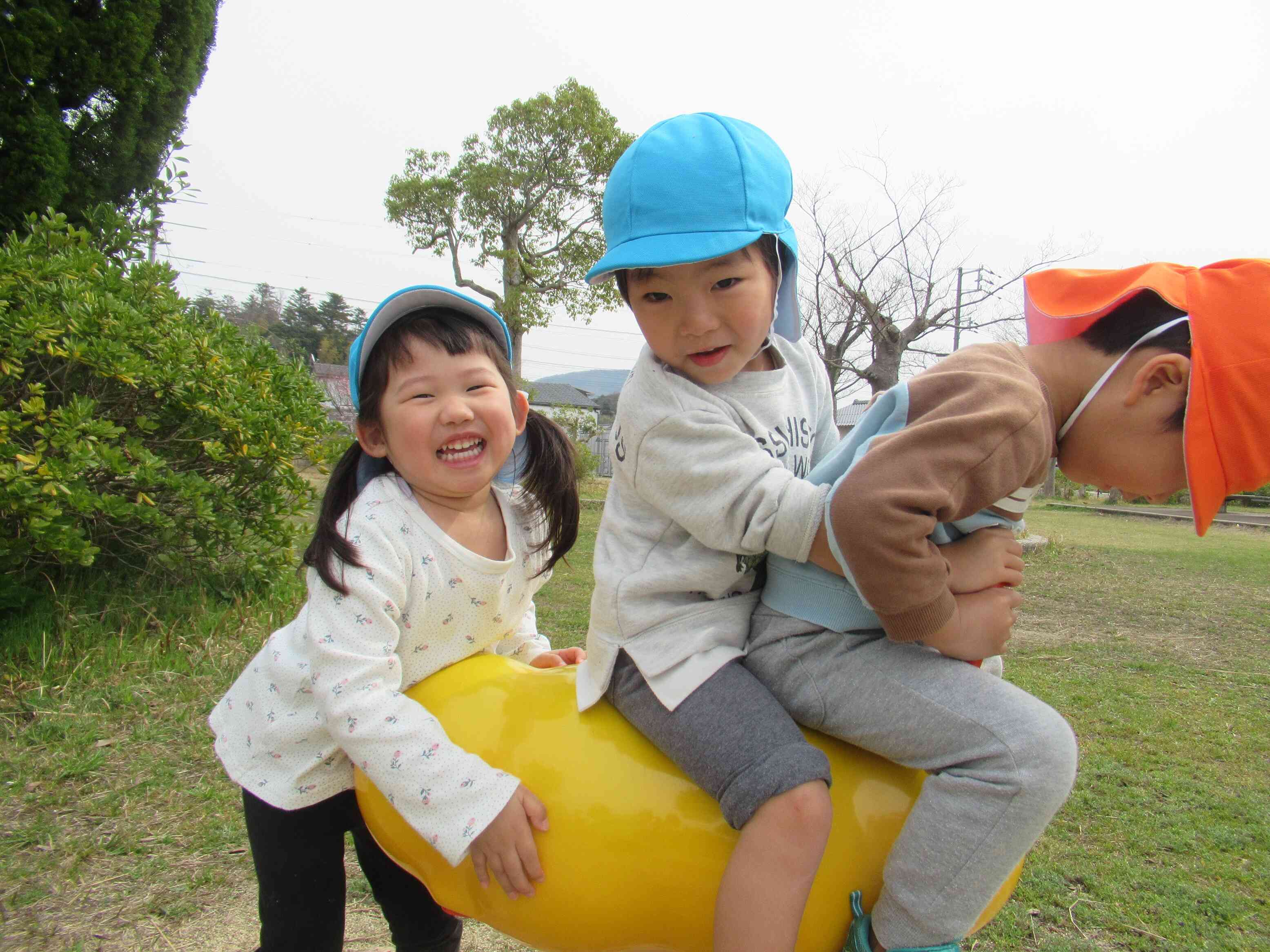 公園で遊んだよ