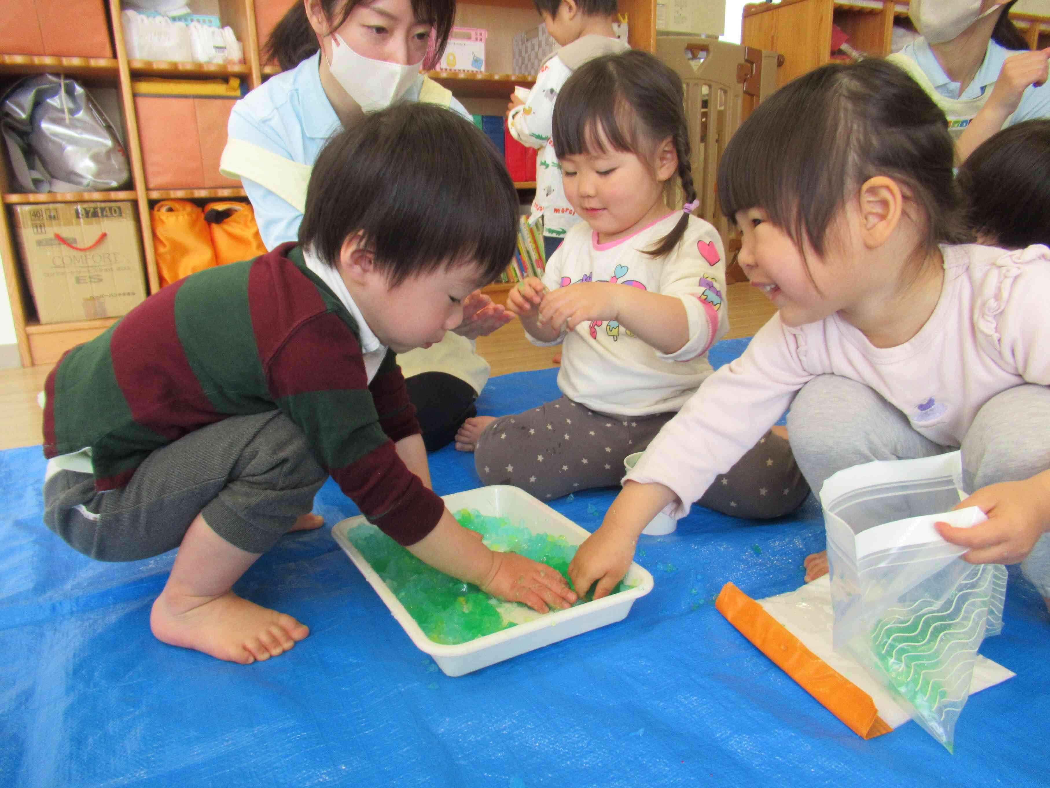 いっぱい　入れるよ