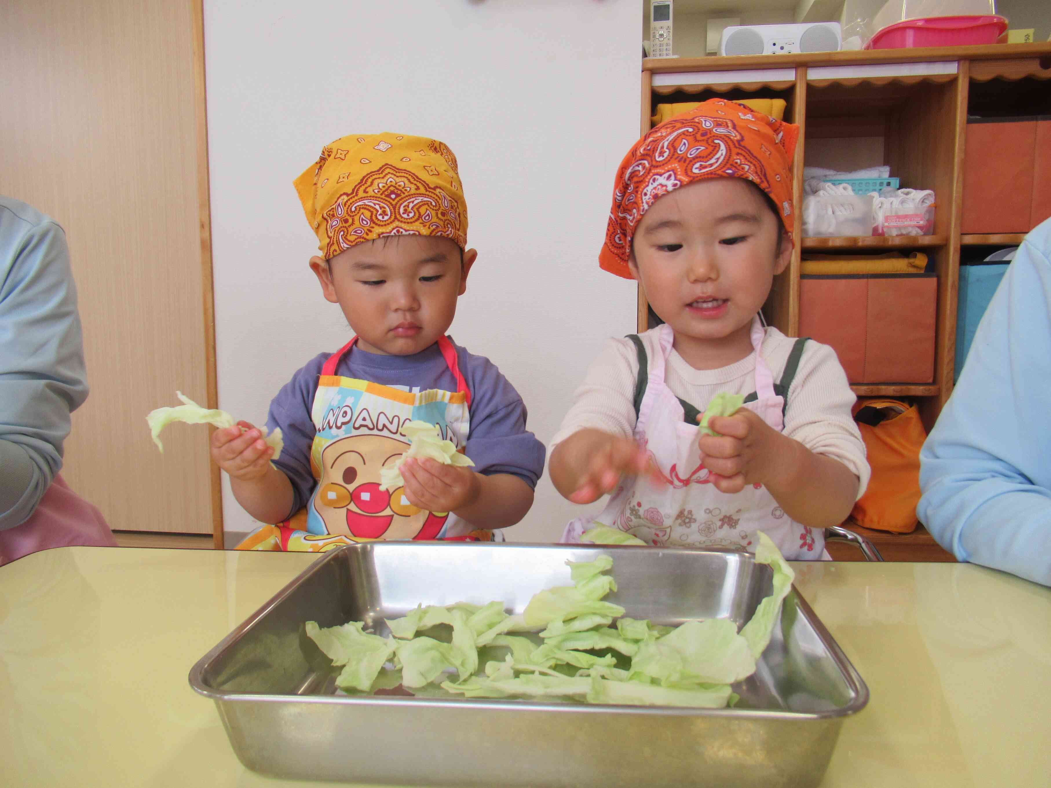 小さくちぎるよ