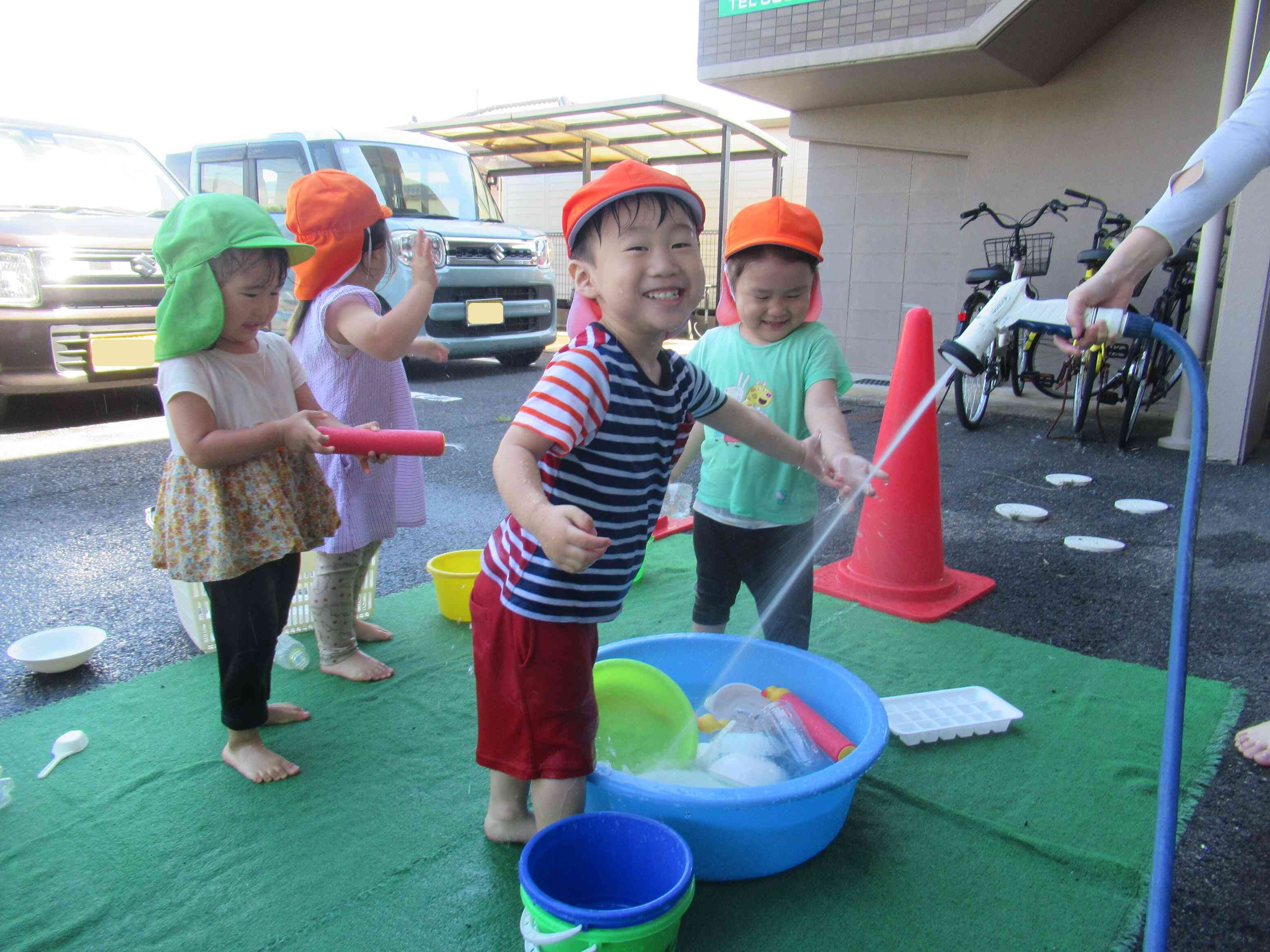 水遊びをしたよ