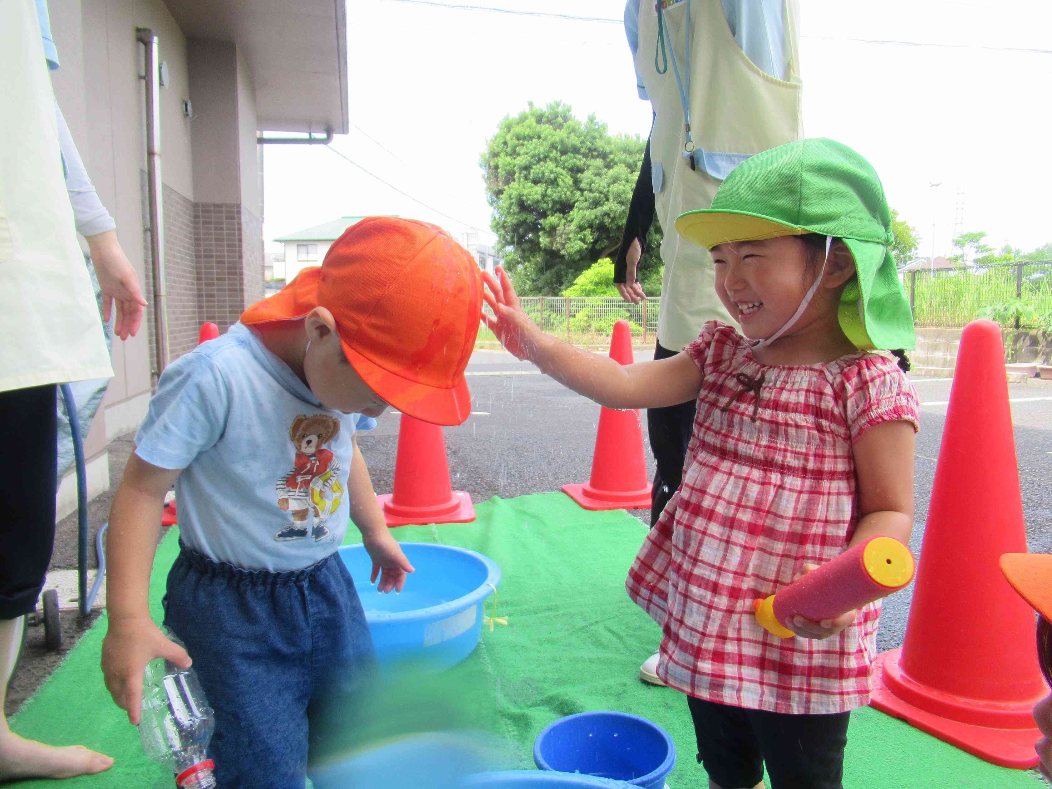 頭が濡れてるよ