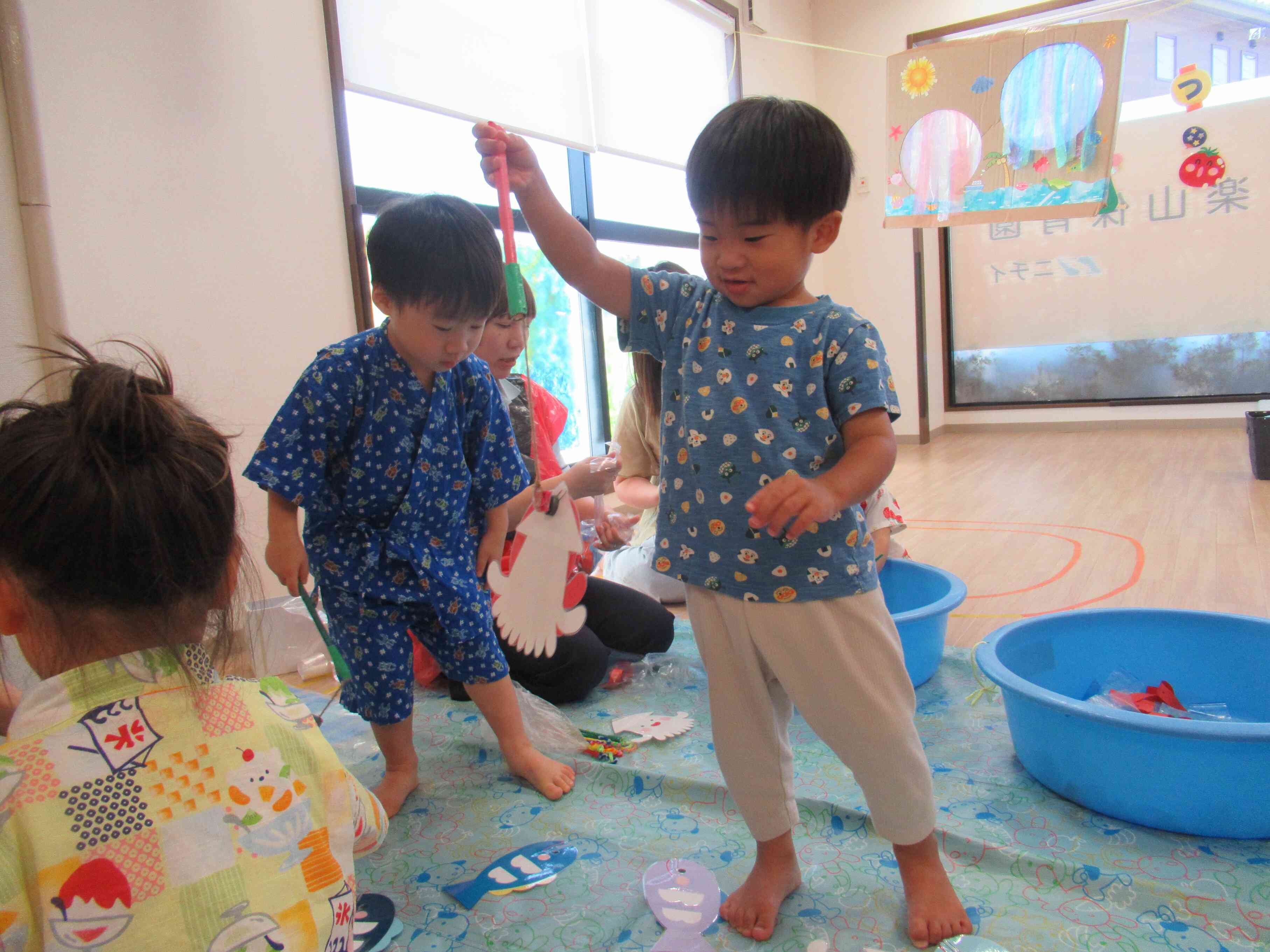 魚釣り、金魚すくいコーナー