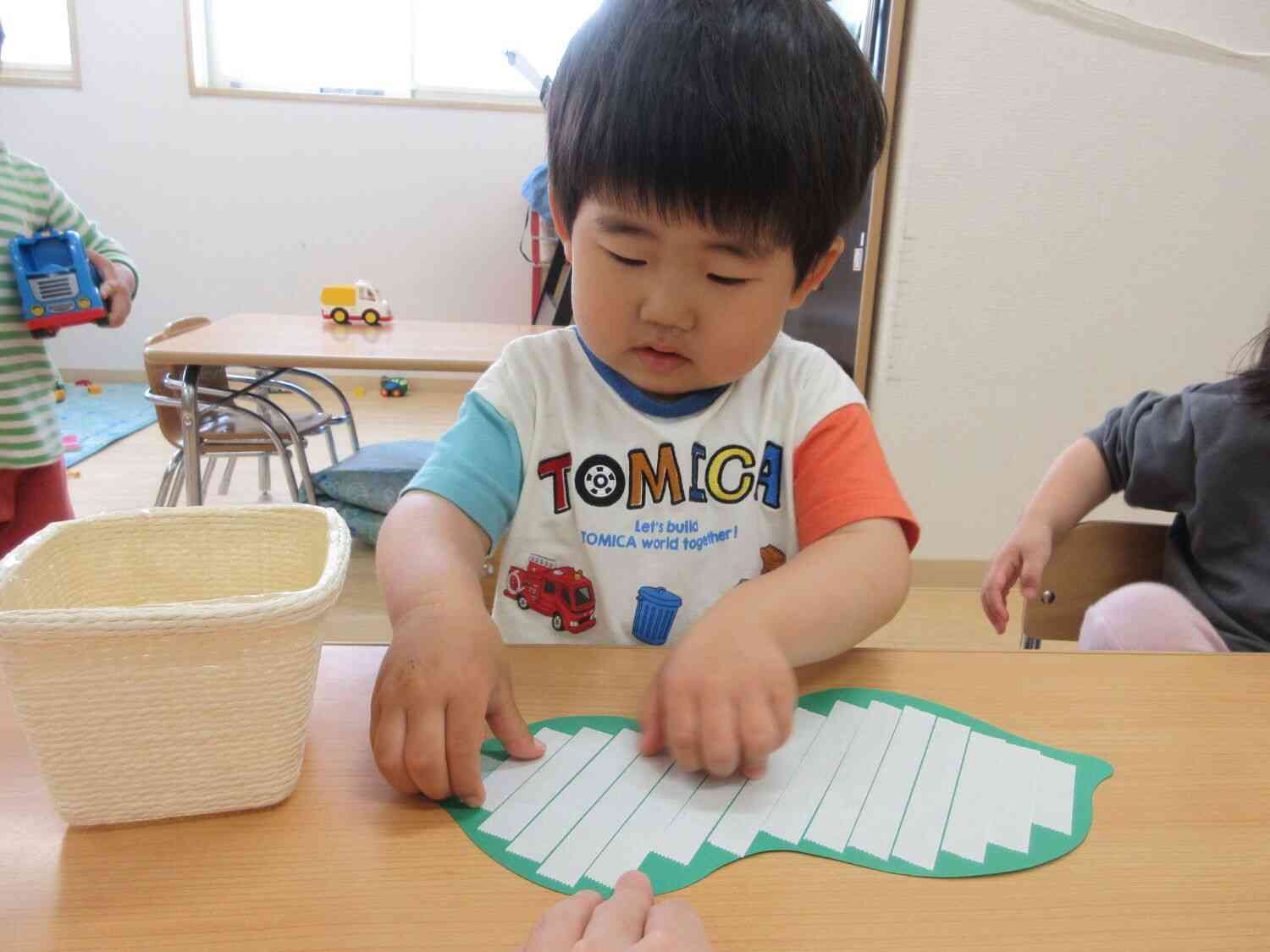 両面テープをはがしてから貼ったよ！