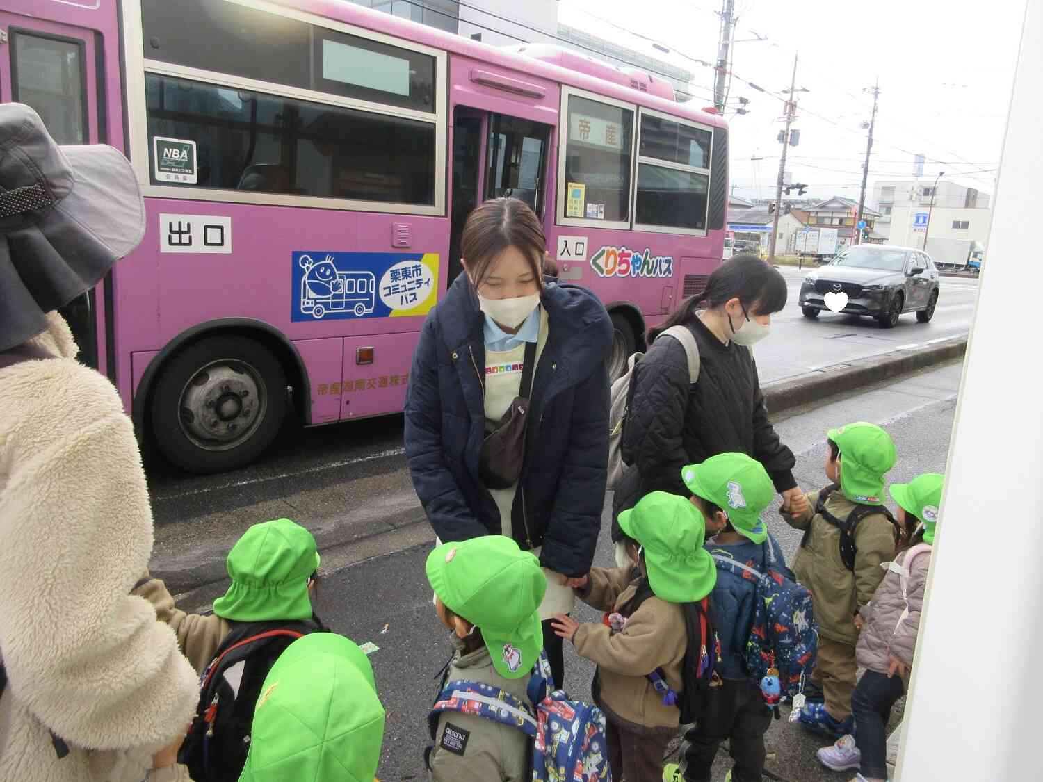 くりちゃんバスが来たー！このバスに乗りました◎