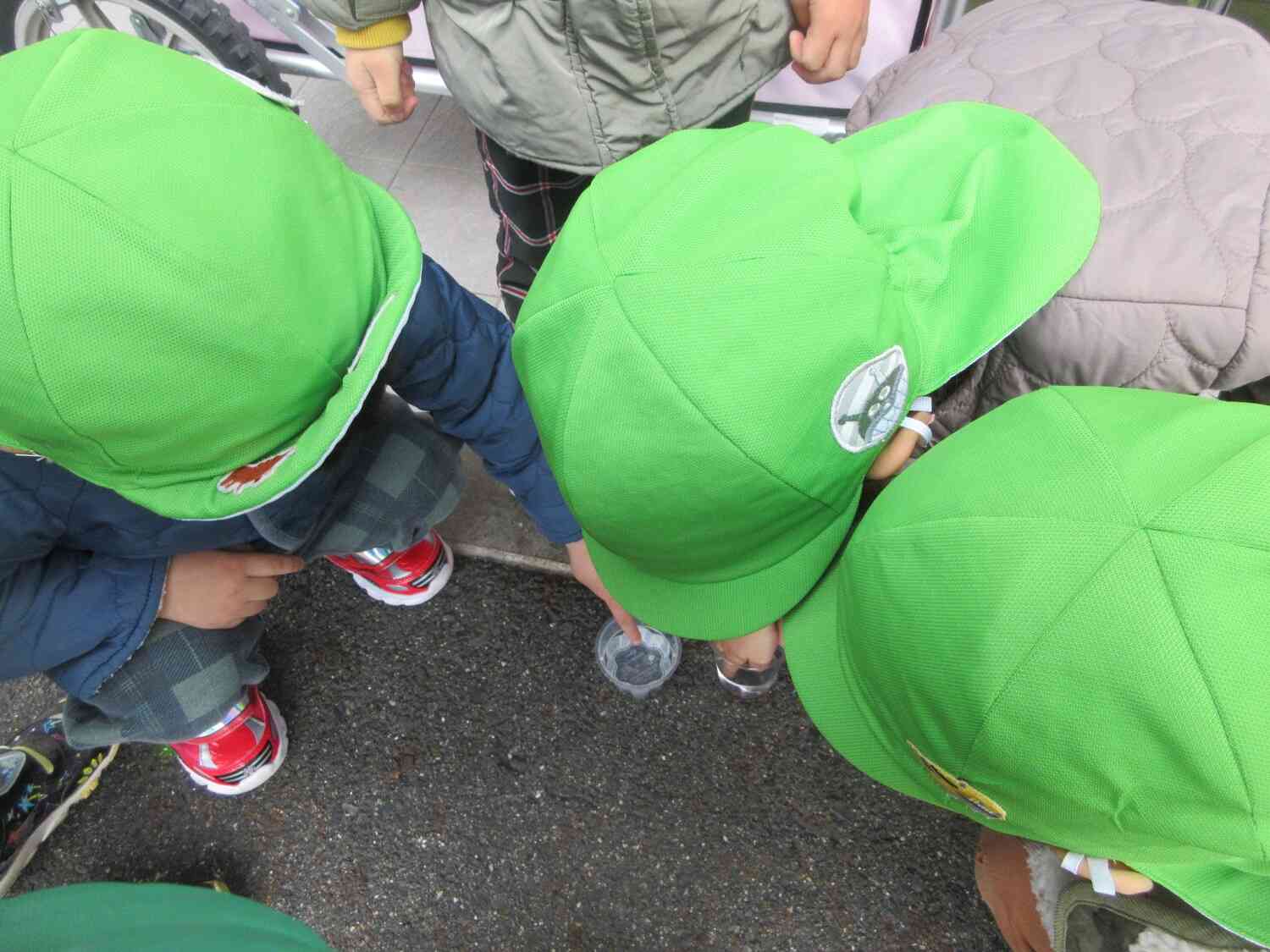 つんつん、日向は氷になってないね～