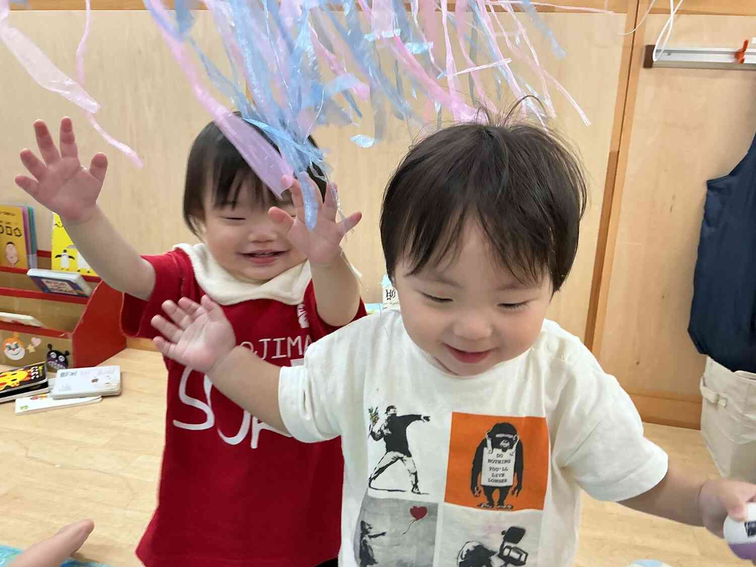 ひよこ組☆スズランテープを使って遊んだよ♪