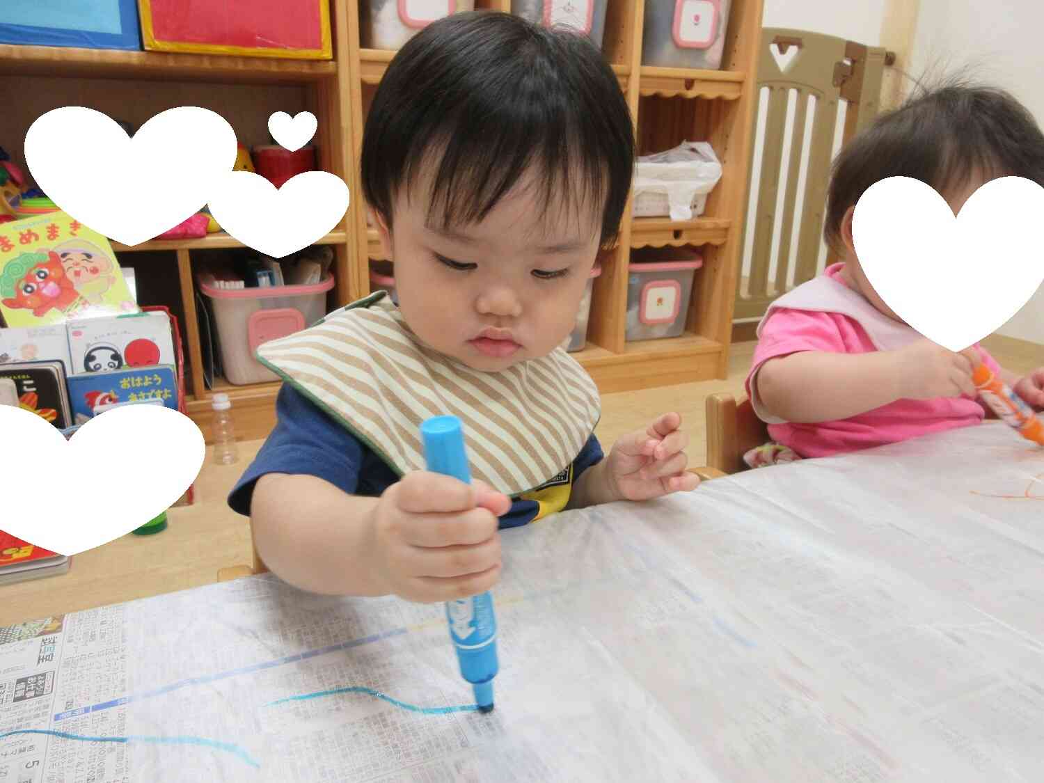 サラサラかけて楽しいね♪