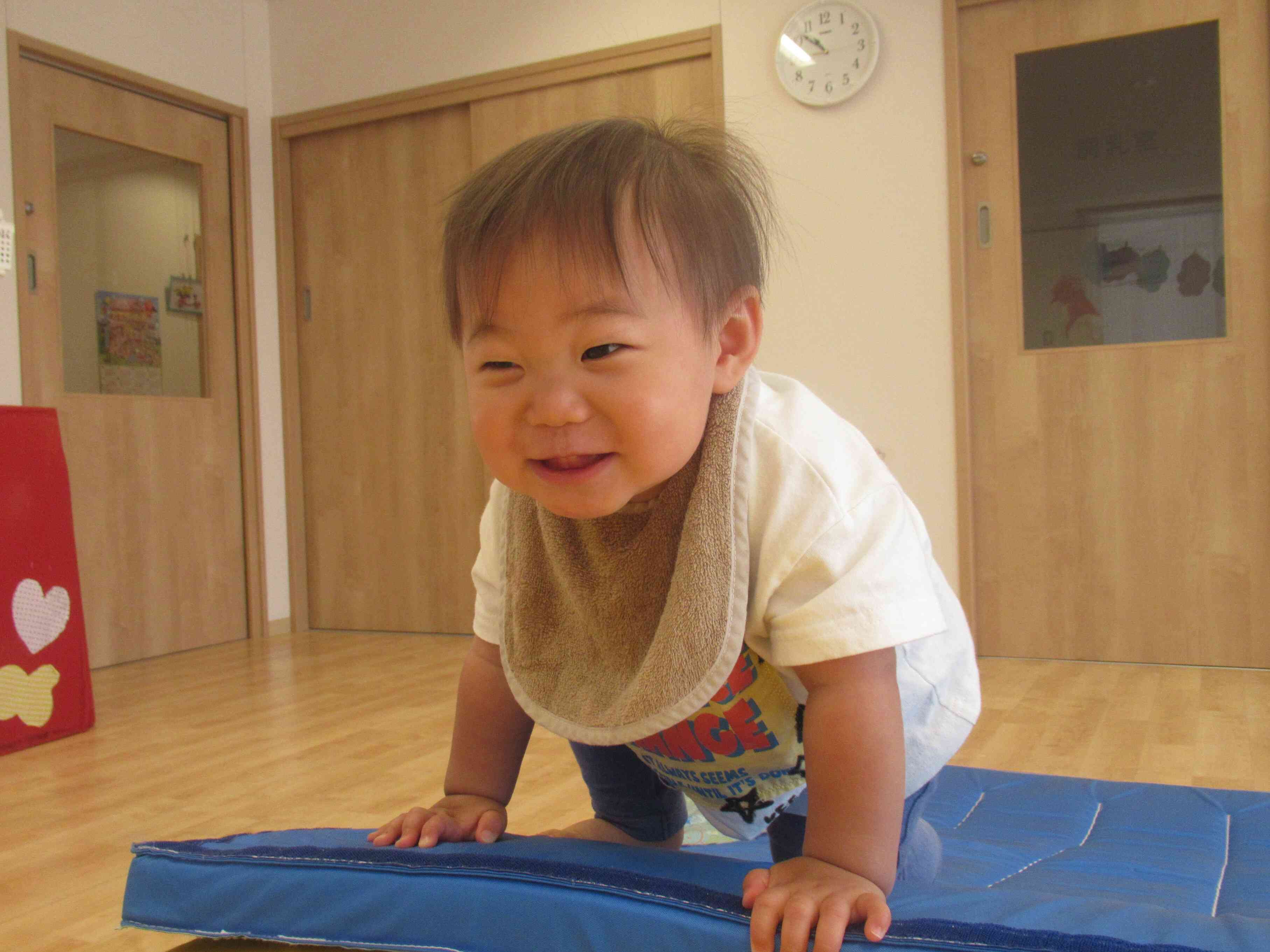 ひとりで登ることができたね♡