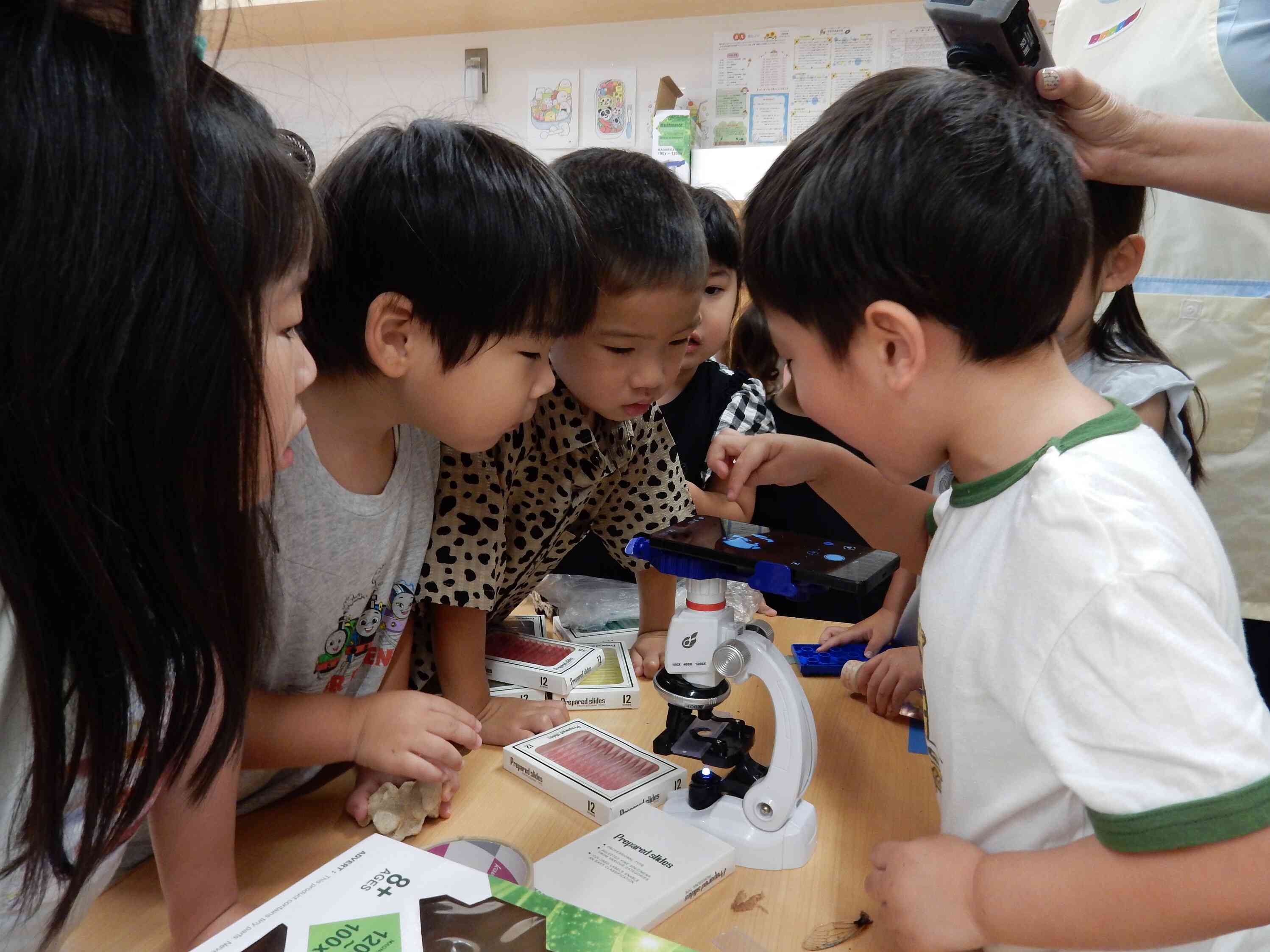 アーキペラゴ☆りす組（３歳児）顕微鏡に出会う！