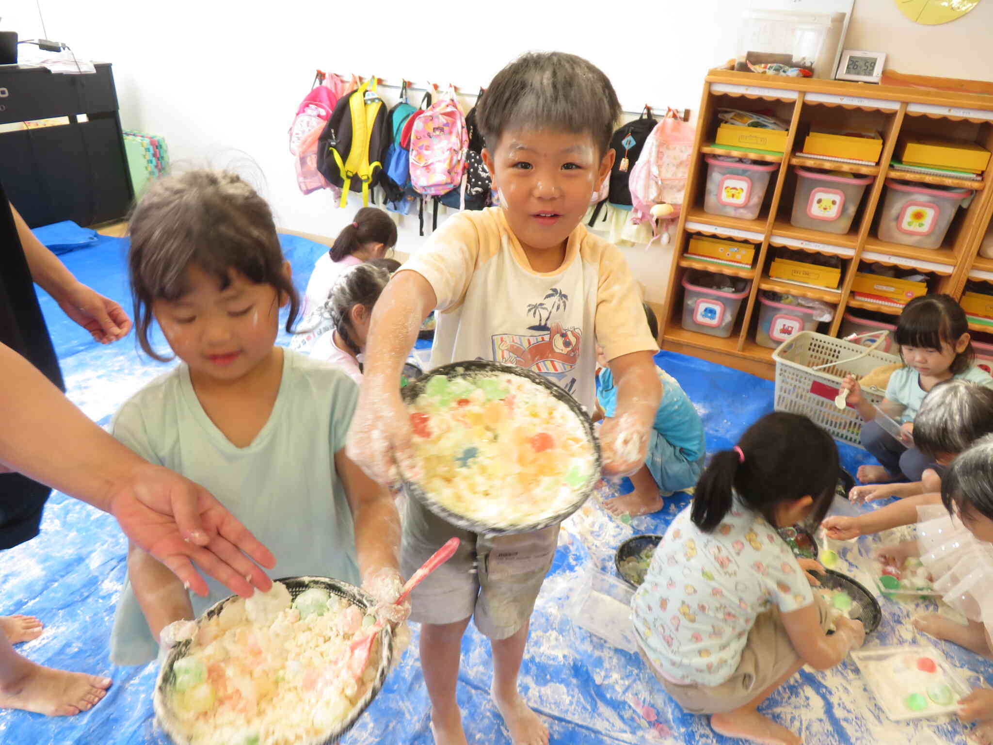小麦粉が粘土に変身したよ！