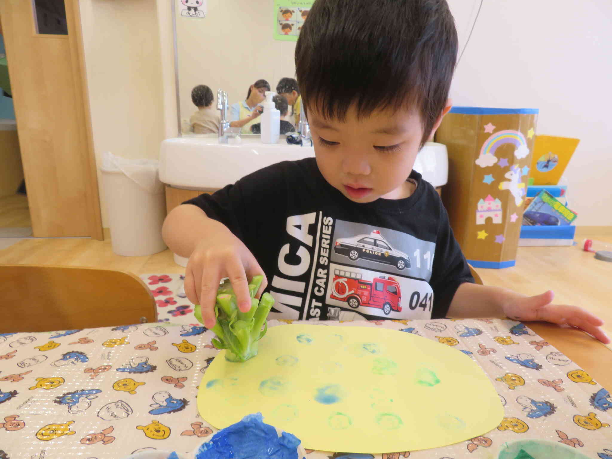 野菜スタンプ楽しいな♪