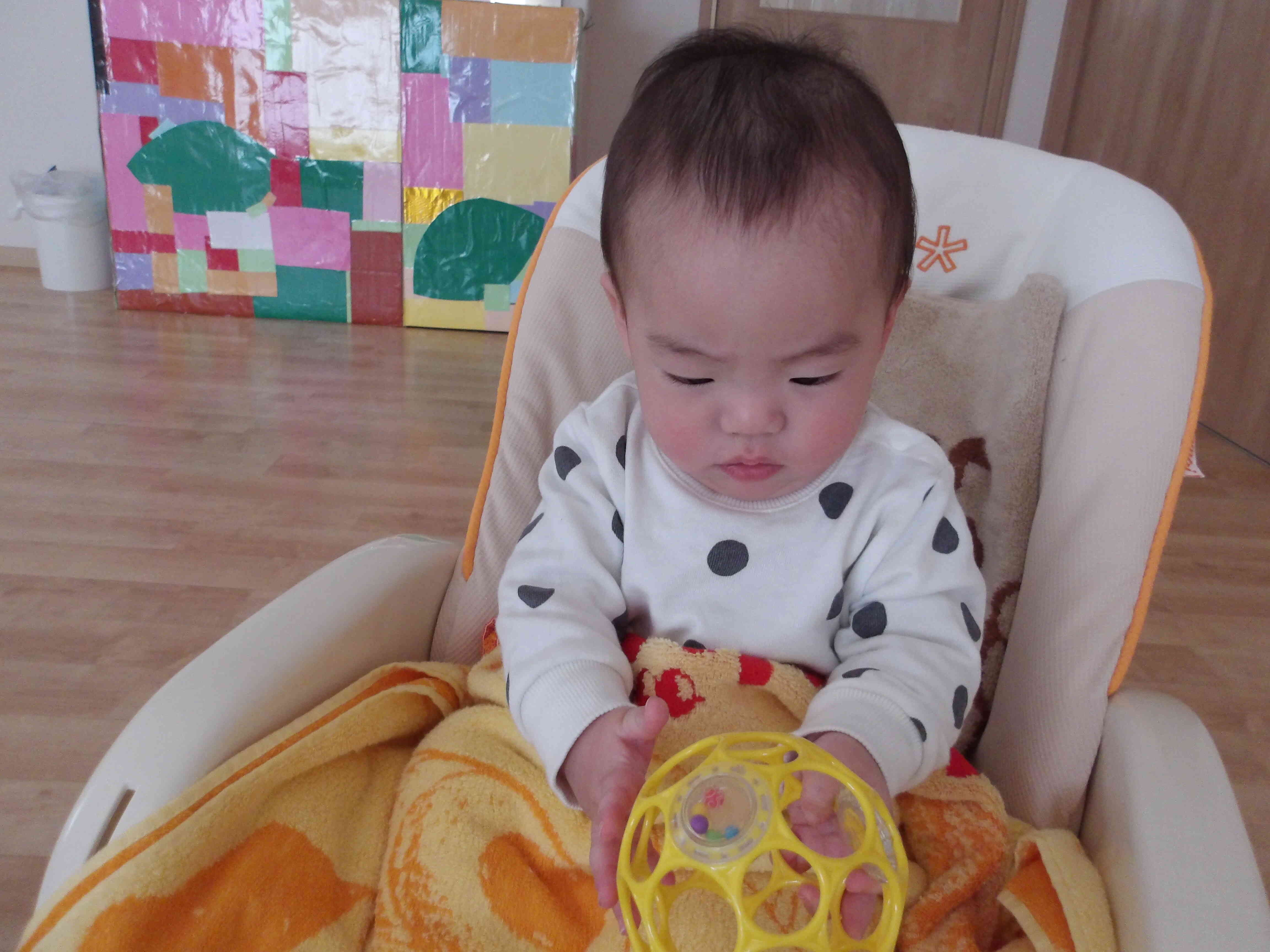 ボールに夢中♪