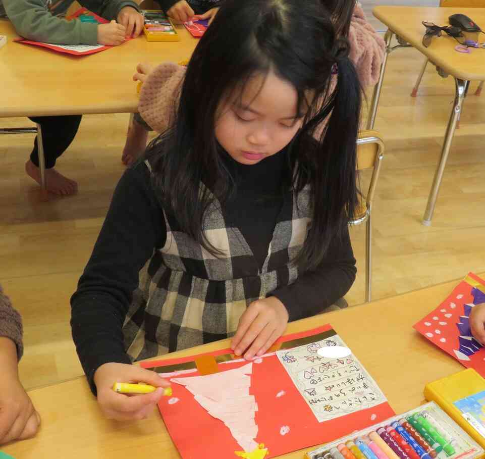 最後の仕上げです☆クレヨンを使って可愛くしたよ！